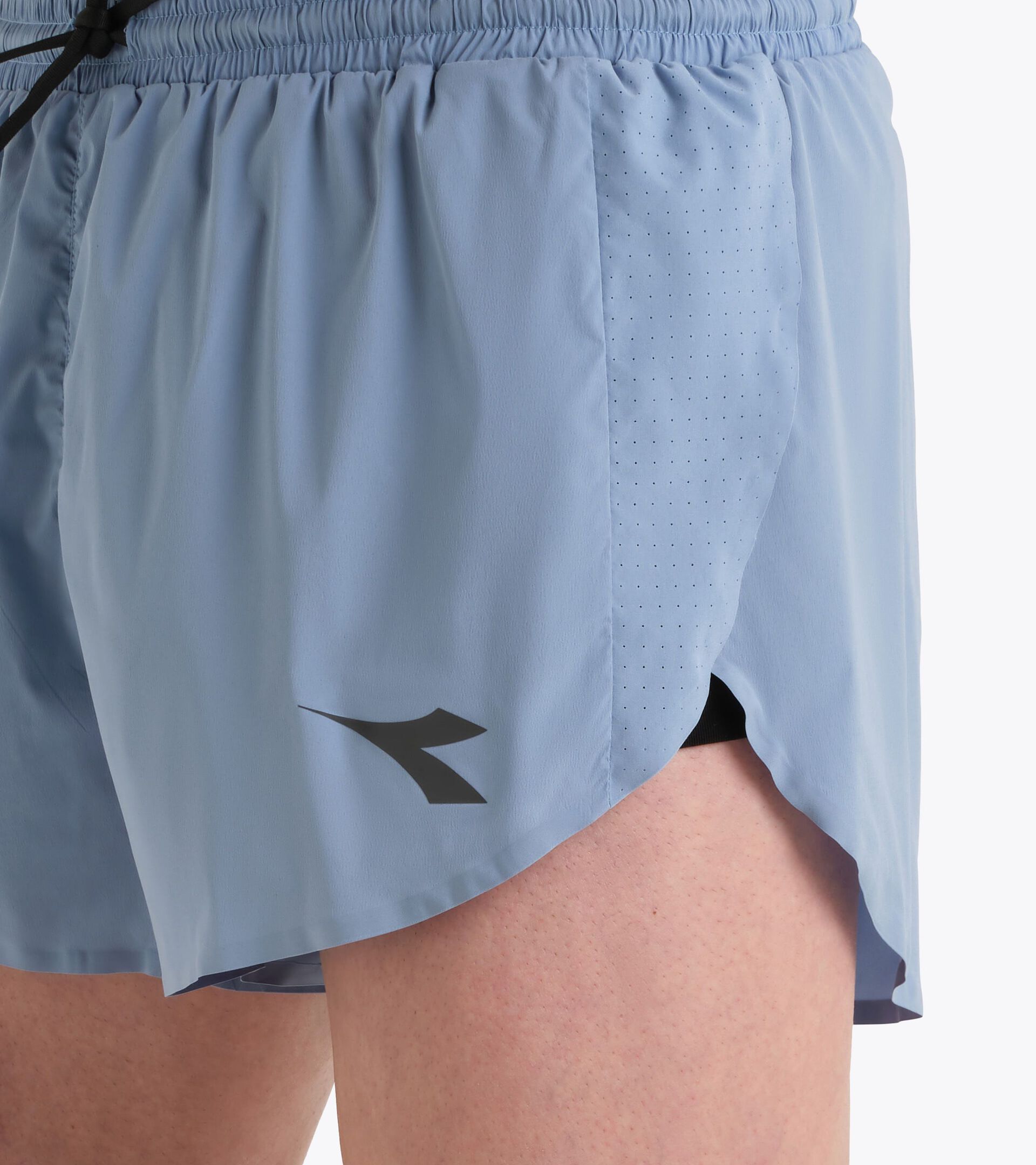 Short fendu FIBRAZERO 3&rsquo;&rsquo;  - Running - Homme SPLIT SHORTS 3 SUPER LIGHT FIBRAZERO CIEL SANS FIN - Diadora