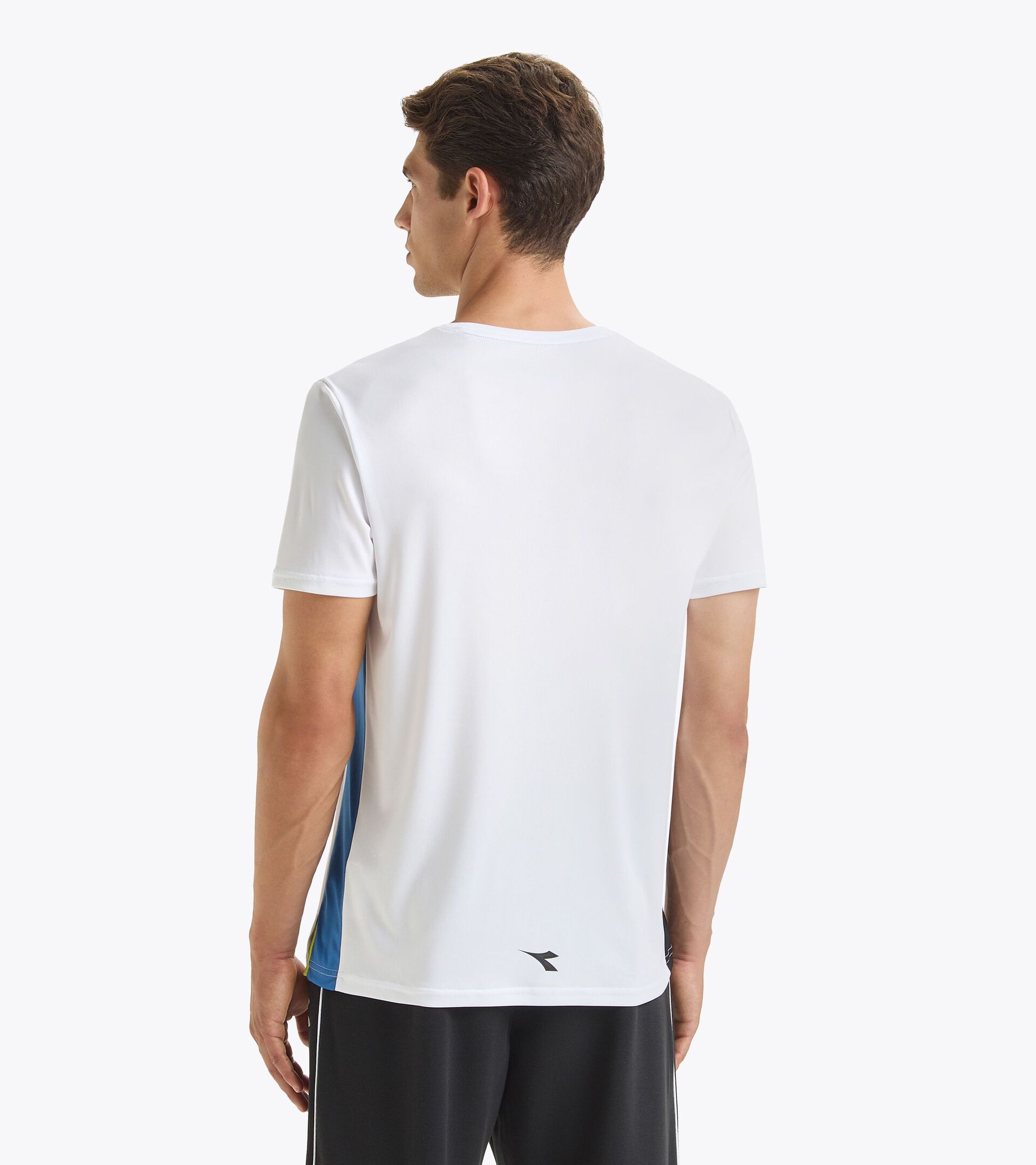 Tennis t-shirt - Men SS T-SHIRT OPTICAL WHITE/DEJA VU BLUE - Diadora