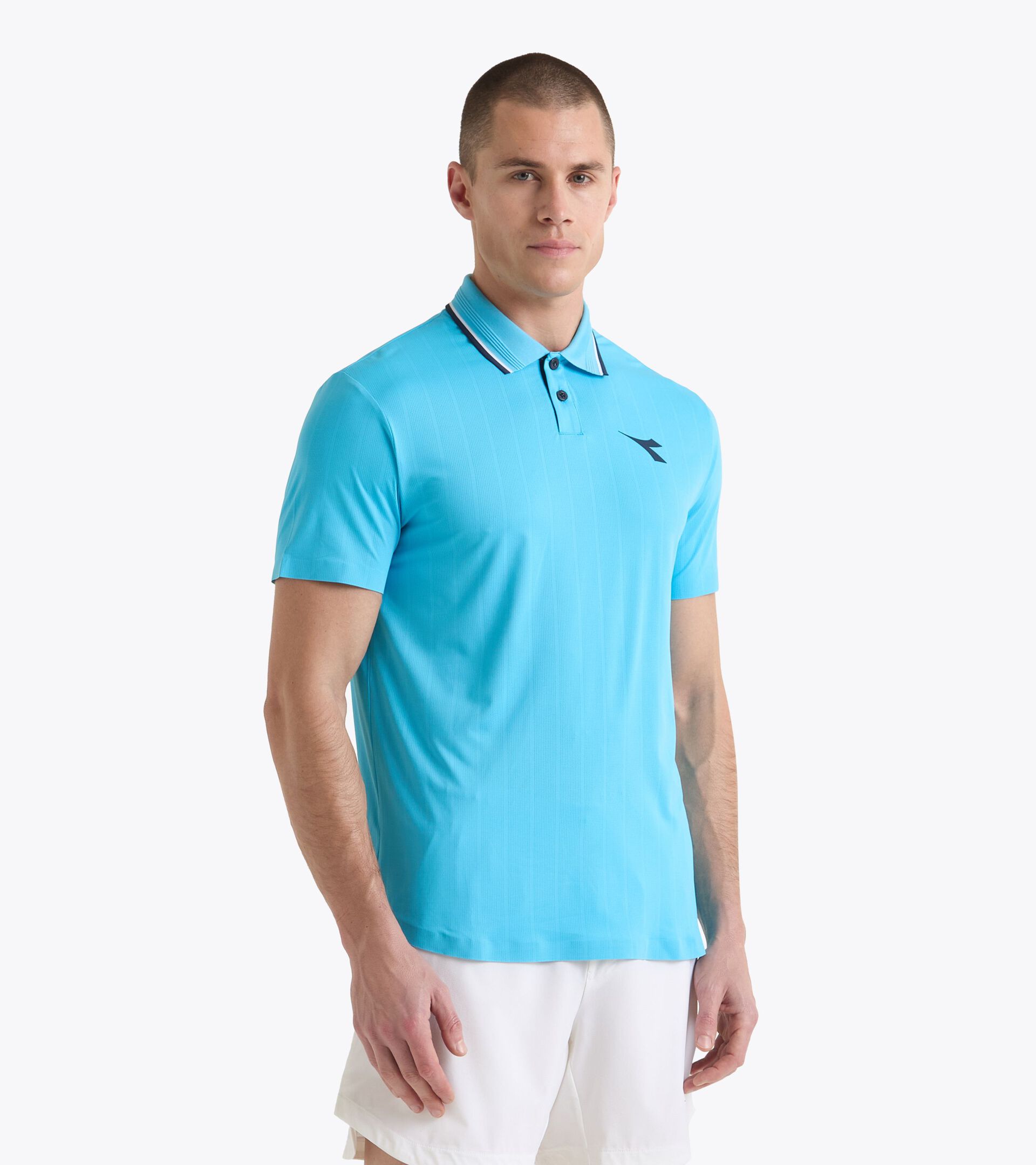 Tennis polo shirt - Competition - Men’s SS POLO ICON SKY BLUE INTENSE - Diadora
