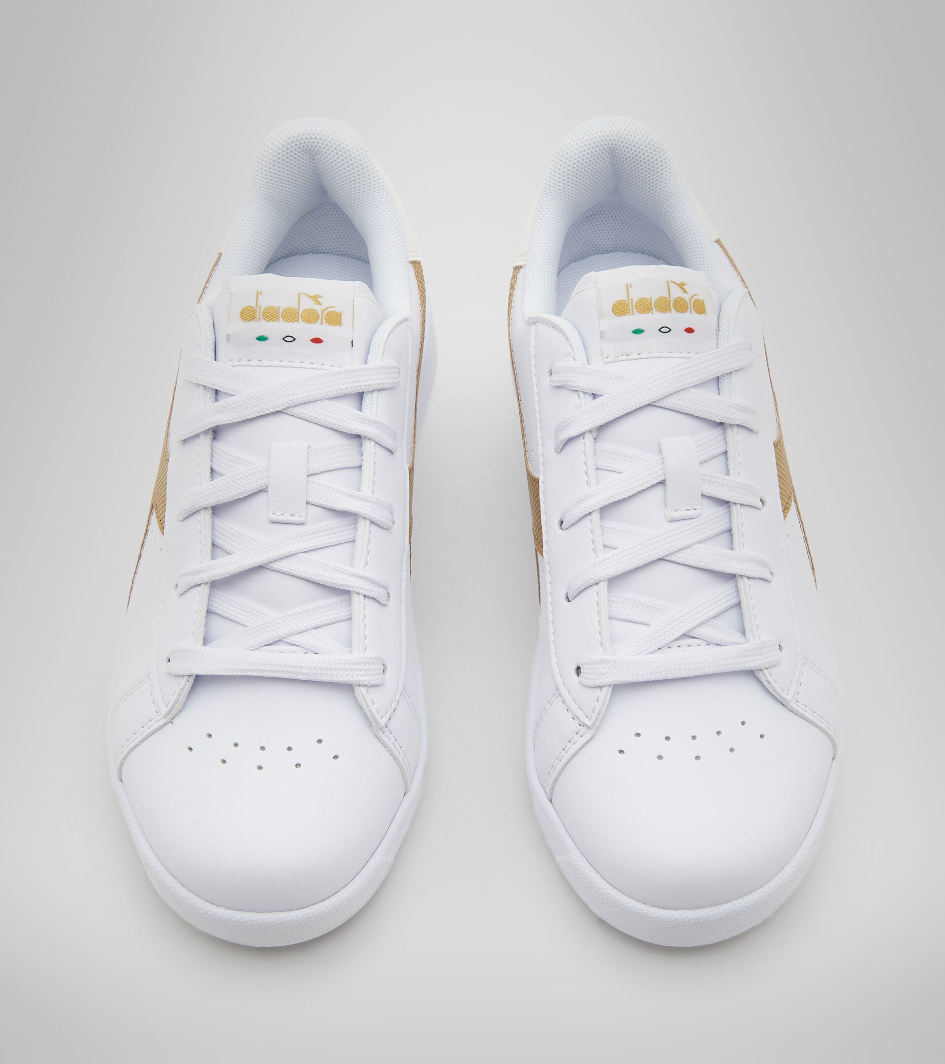 Sports shoes - Youth 8-16 years GAME P GS GIRL WHITE/GOLD - Diadora