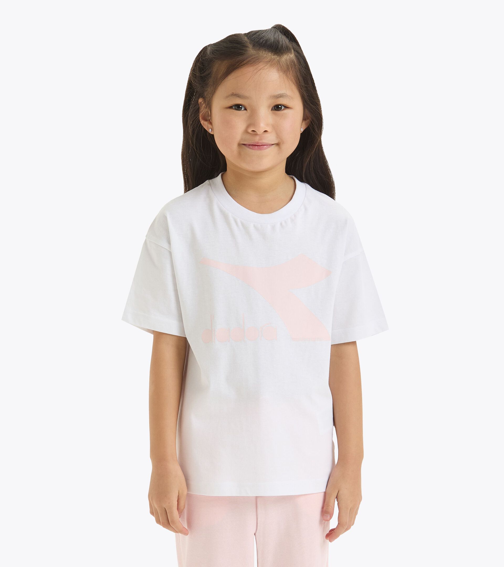 Sportliches T-Shirt - Kinder
 JU.T-SHIRT SS BL BIANCO OTTICO/ROSA DI BOSCO - Diadora