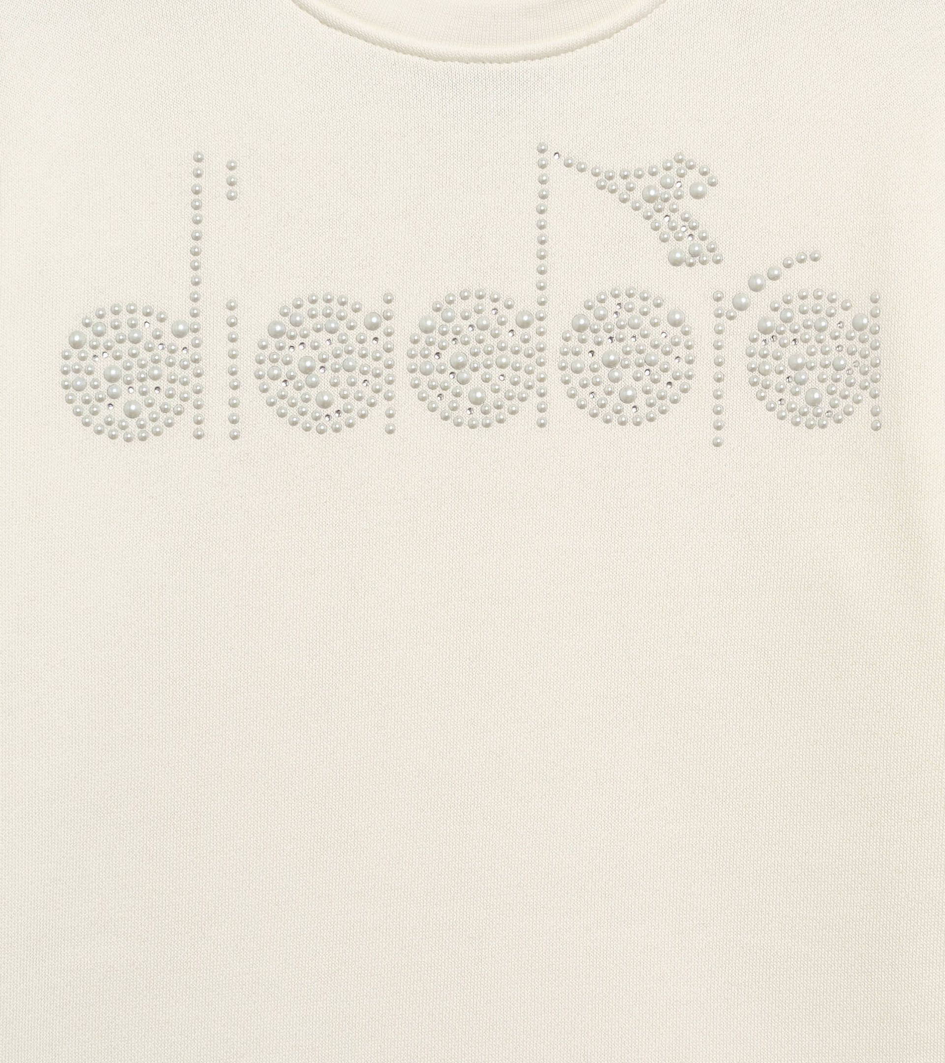 Kleid aus Sweatstoff - Mädchen JG. DRESS RHINESTONE TD CREAM - Diadora