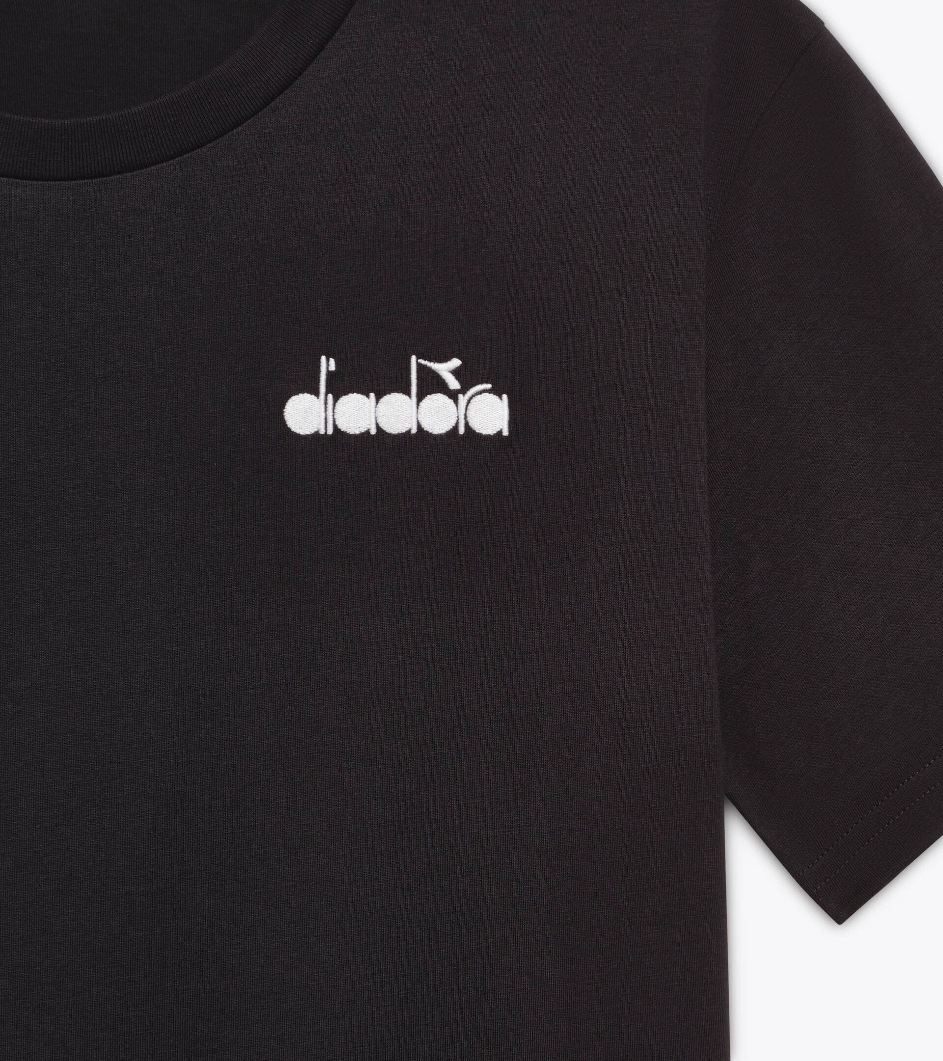 T-shirt - All-Gender T-SHIRT SS LOGO BLACK/SUPERWHITE - Diadora