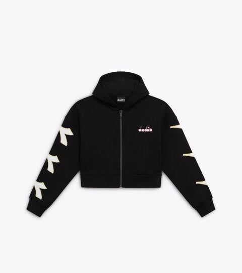 Zipped hoodie - Girls JG. HOODIE FZ WONDERLAND BLACK - Diadora