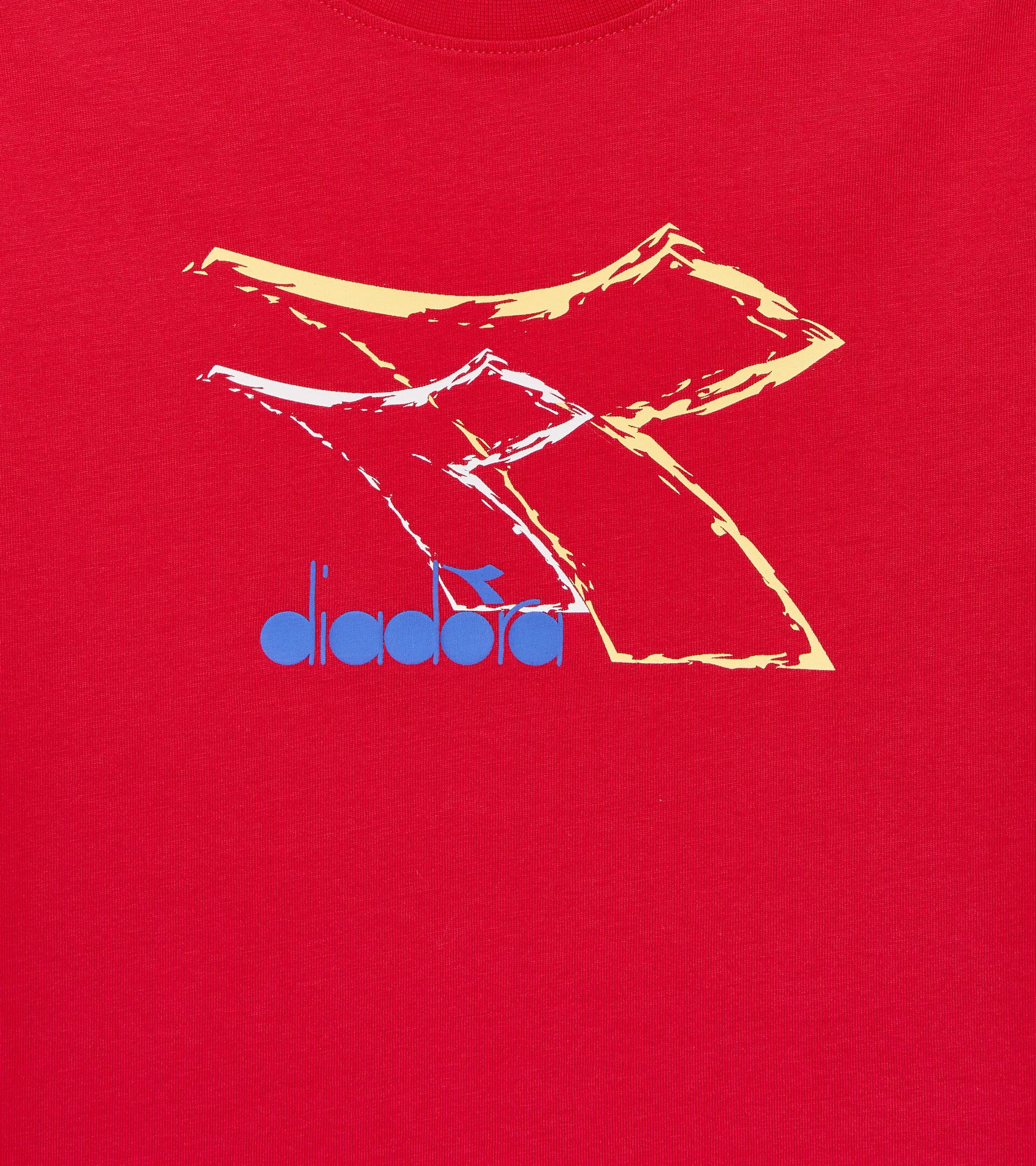 Cotton t-shirt - Boy JB. T-SHIRT SS GRAFFITI BL RED SALSA - Diadora
