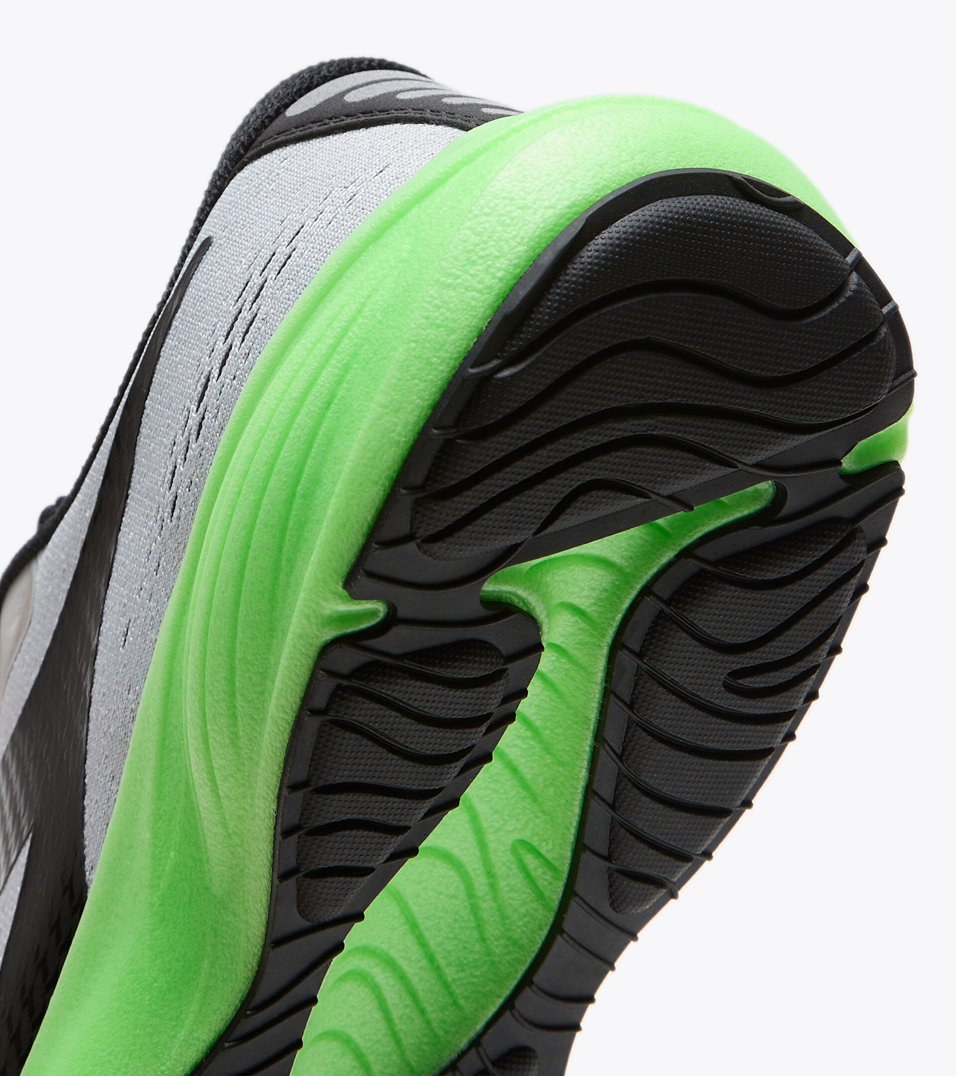 Running shoes - Men FRECCIA SILVER DD/BLACK/NEON MINT - Diadora