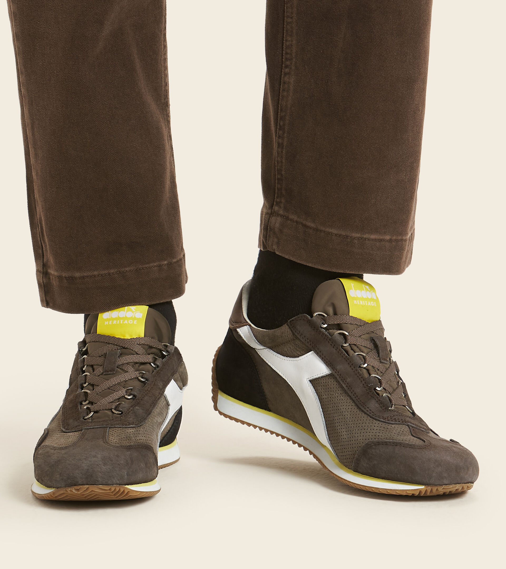 Heritage shoe - Unisex EQUIPE SUEDE SW BROWN CHOCOLATE CHIP - Diadora