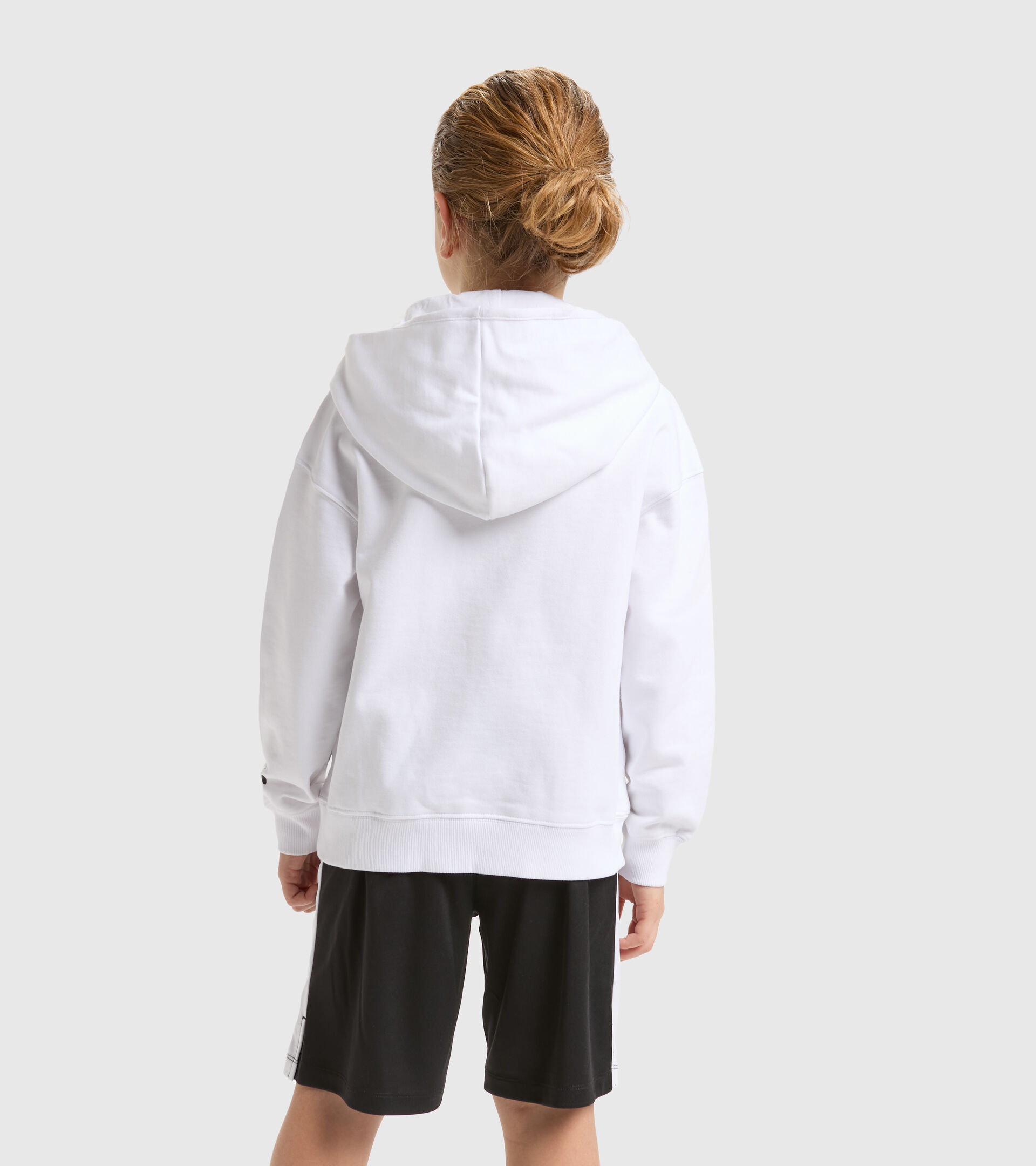 Felpa sportiva maxi logo - Ragazzi JB.HOODIE POWER LOGO BIANCO OTTICO - Diadora