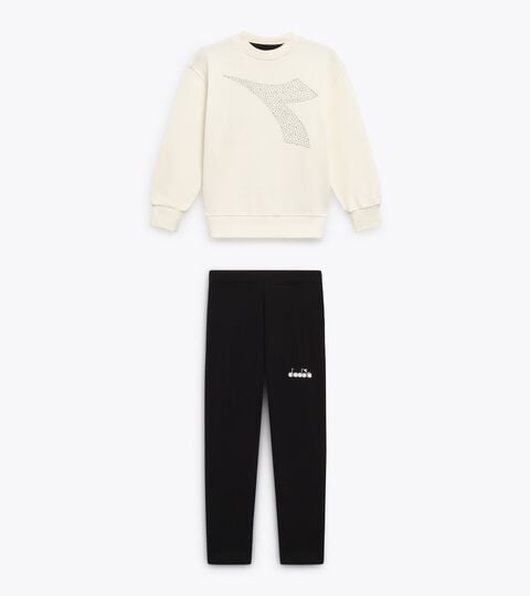Sports set - Girls JG. SET RHINESTONE TD CREAM /BLACK - Diadora