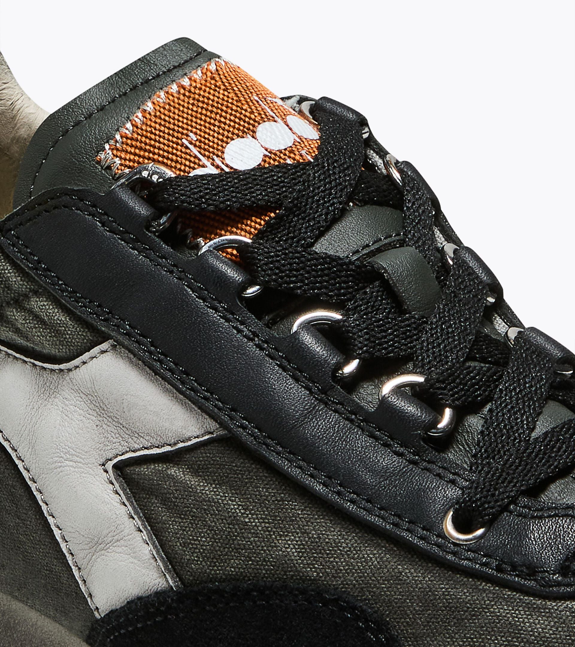 Low-profile Heritage sneaker - All-gender EQUIPE DIRTY SW EVO ANTHRACITE BLACK - Diadora