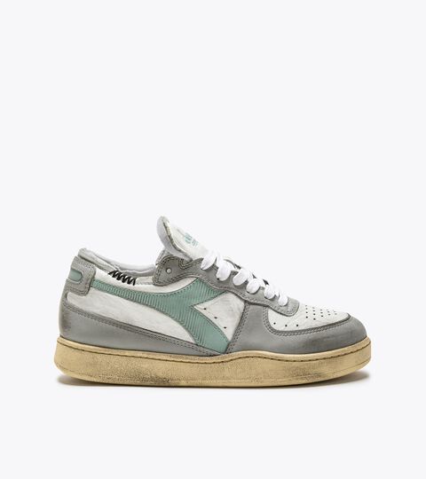 Heritage shoe - Gender Neutral MI BASKET ROW CUT WHITE /ALUMINUM - Diadora