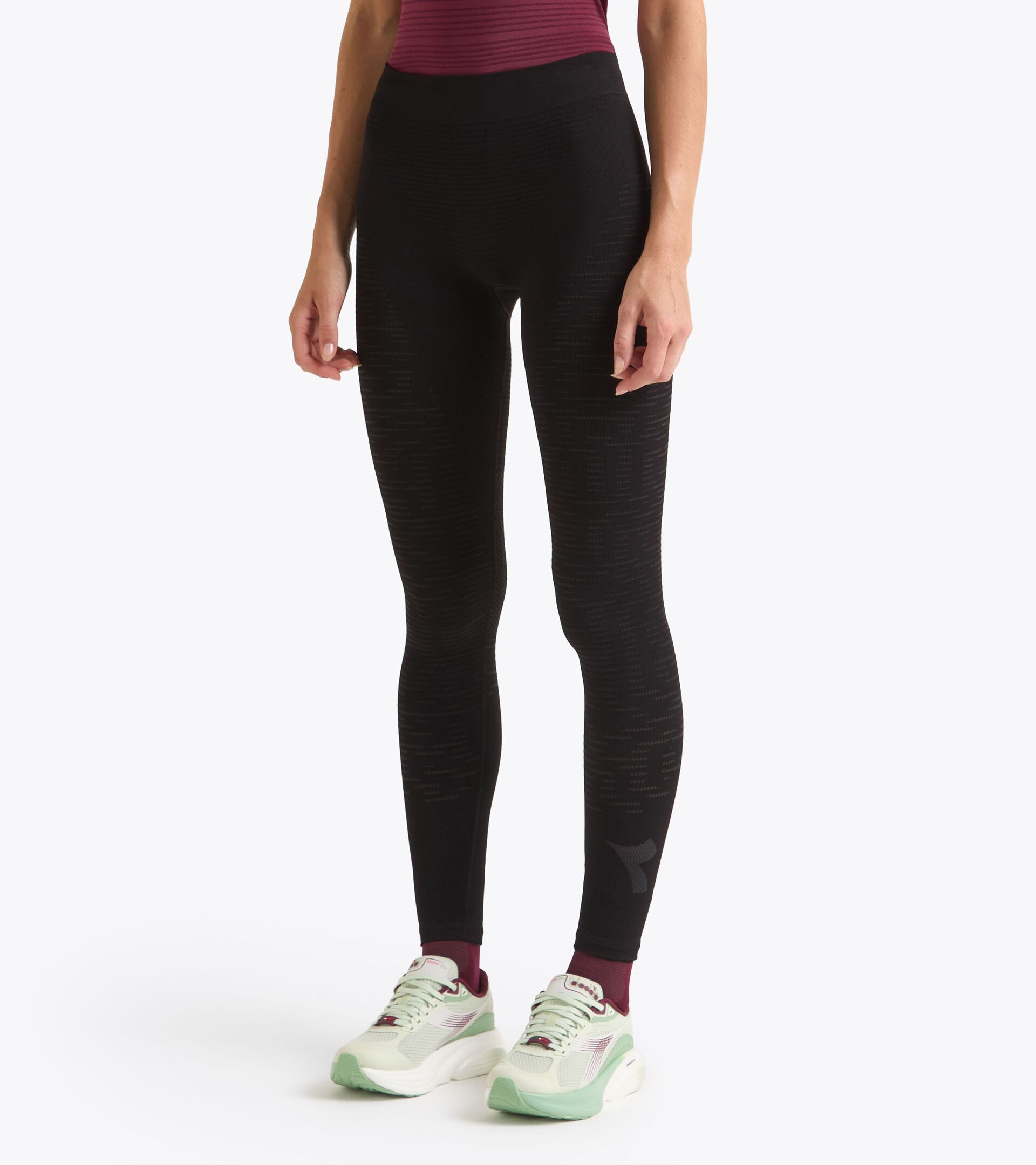 Technical tights for temperature control -  Running - Women’s L. RUN TIGHTS STRATOUNO BLACK - Diadora