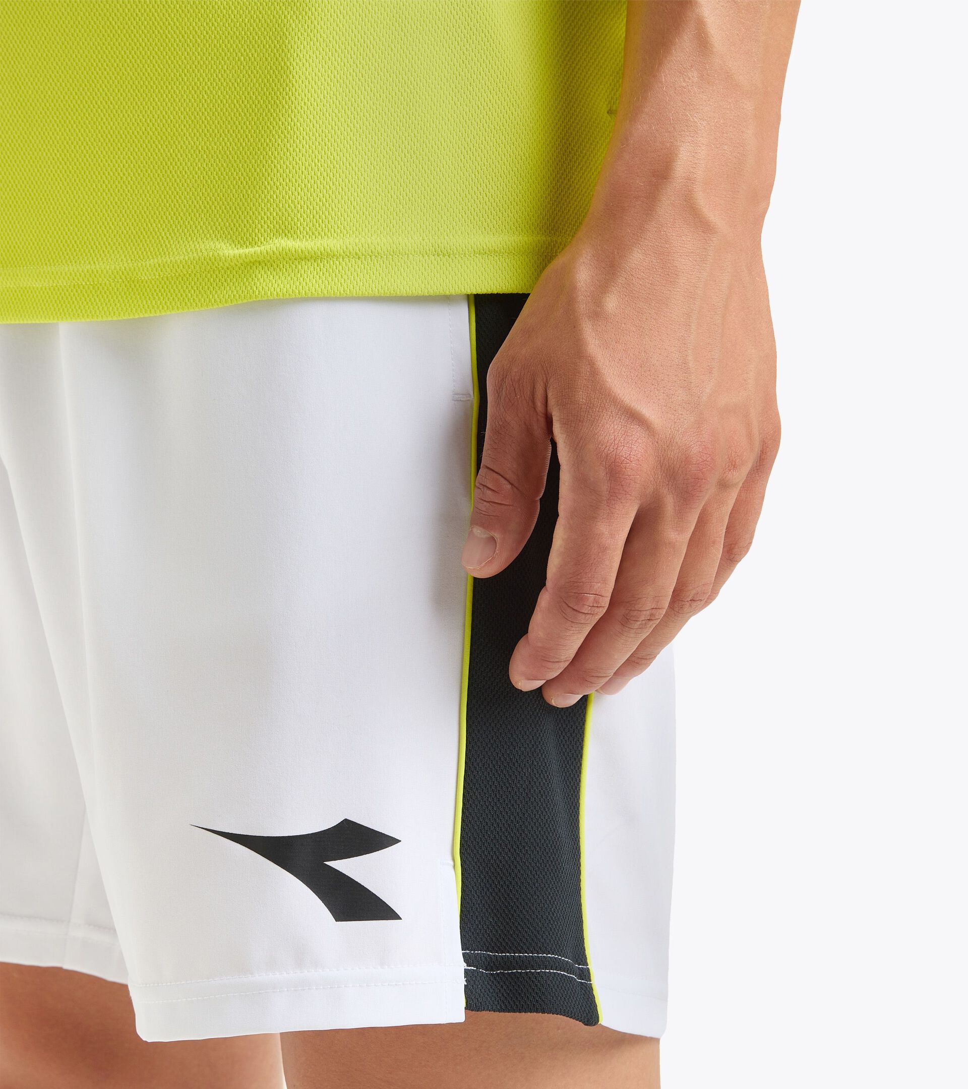 Tennis shorts - Men BERMUDA ICON OPTICAL WHITE/BLACK - Diadora