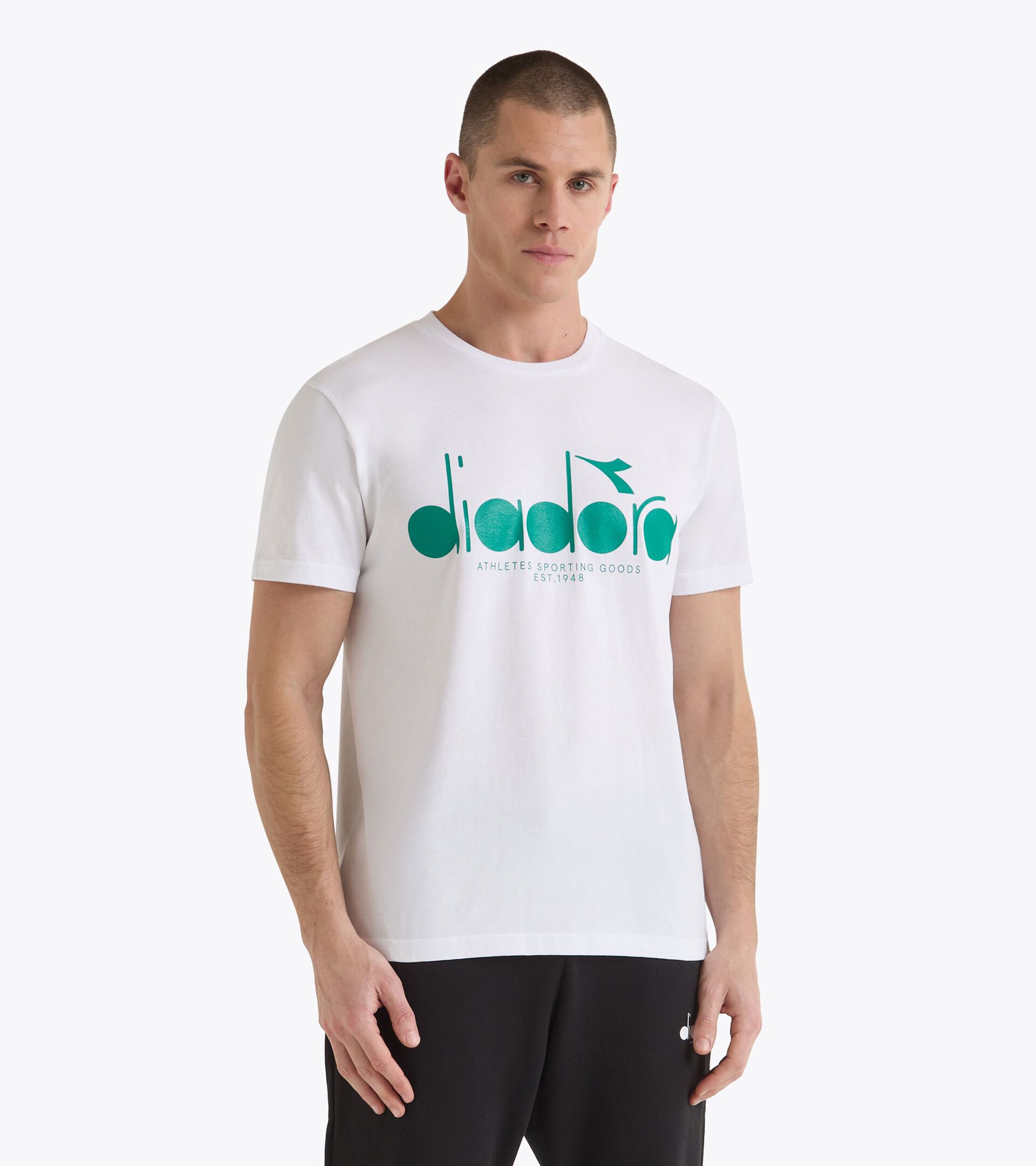 T-shirt - All-Gender T-SHIRT SS LOGO OPTICAL WHITE - Diadora