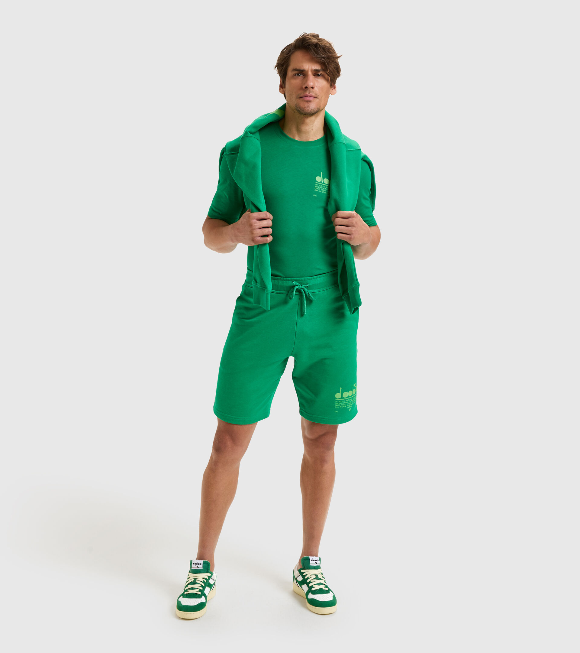 Cotton shorts - Unisex BERMUDA MANIFESTO JOLLY GREEN - Diadora