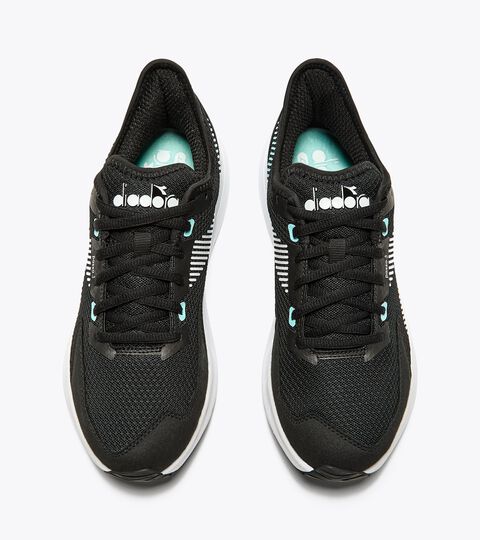 Running shoe - Women PASSO 3 W BLACK/WHITE/ARUBA BLUE - Diadora