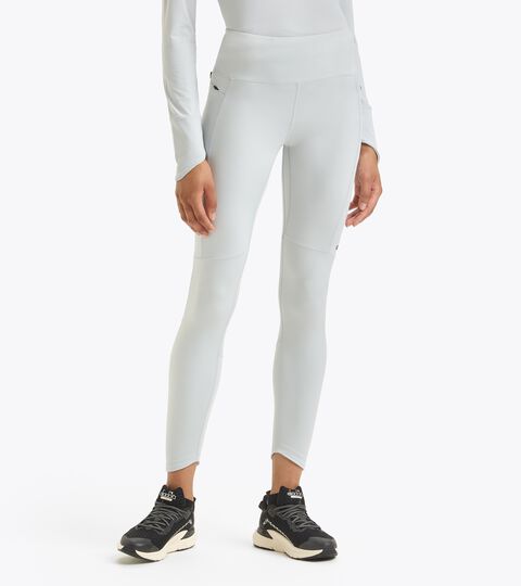 Running leggings - Women L. TIGHTS RUN CREW GREY CLOUD - Diadora