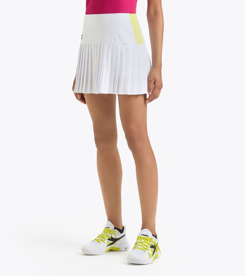 Falda de tenis - Mujer L. SKIRT ICON BLANCO VIVO/ROSA VIVAZ - Diadora