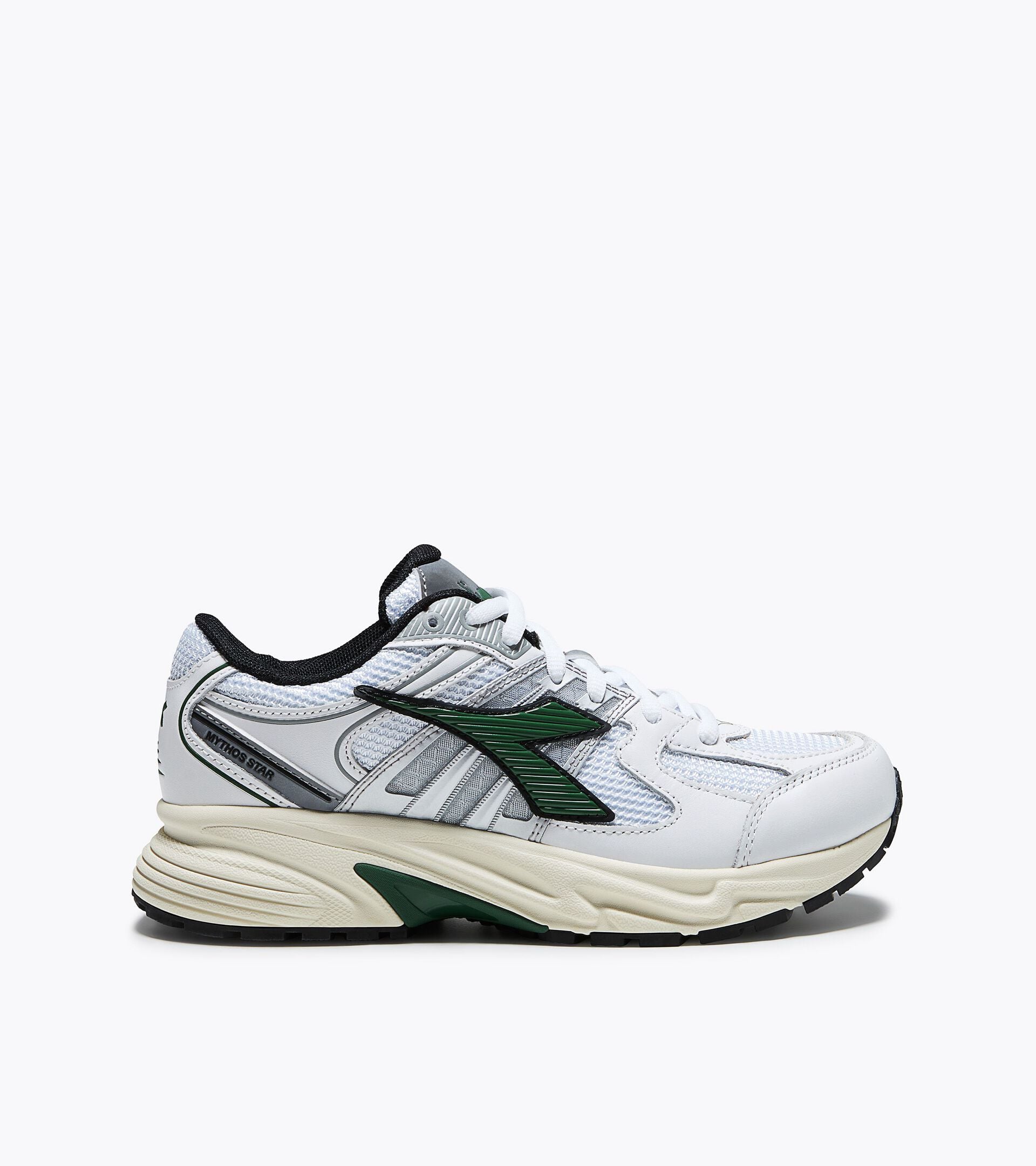 Leather Sneaker - All-gender MYTHOS STAR LEA WHITE/WHITE/GREENER PASTURES - Diadora