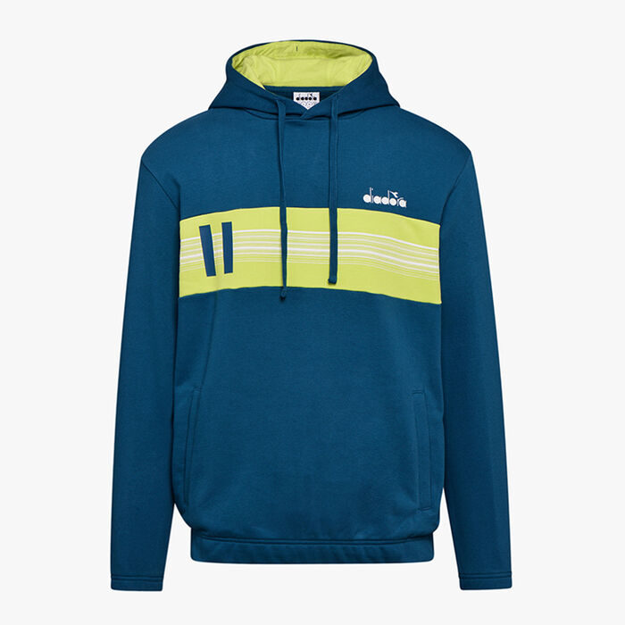 HOODIE SWEAT BLKBAR, BLUE MORROCAN, large