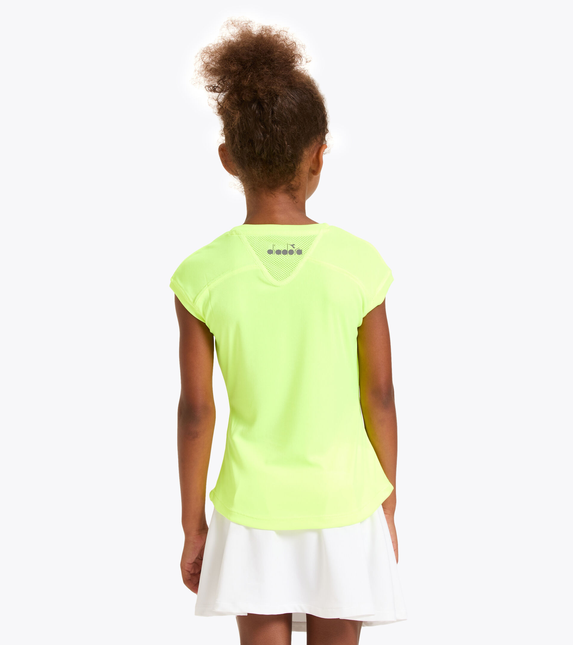 T-shirt da tennis - Bambina G. T-SHIRT TEAM GIALLO FLUO DD - Diadora