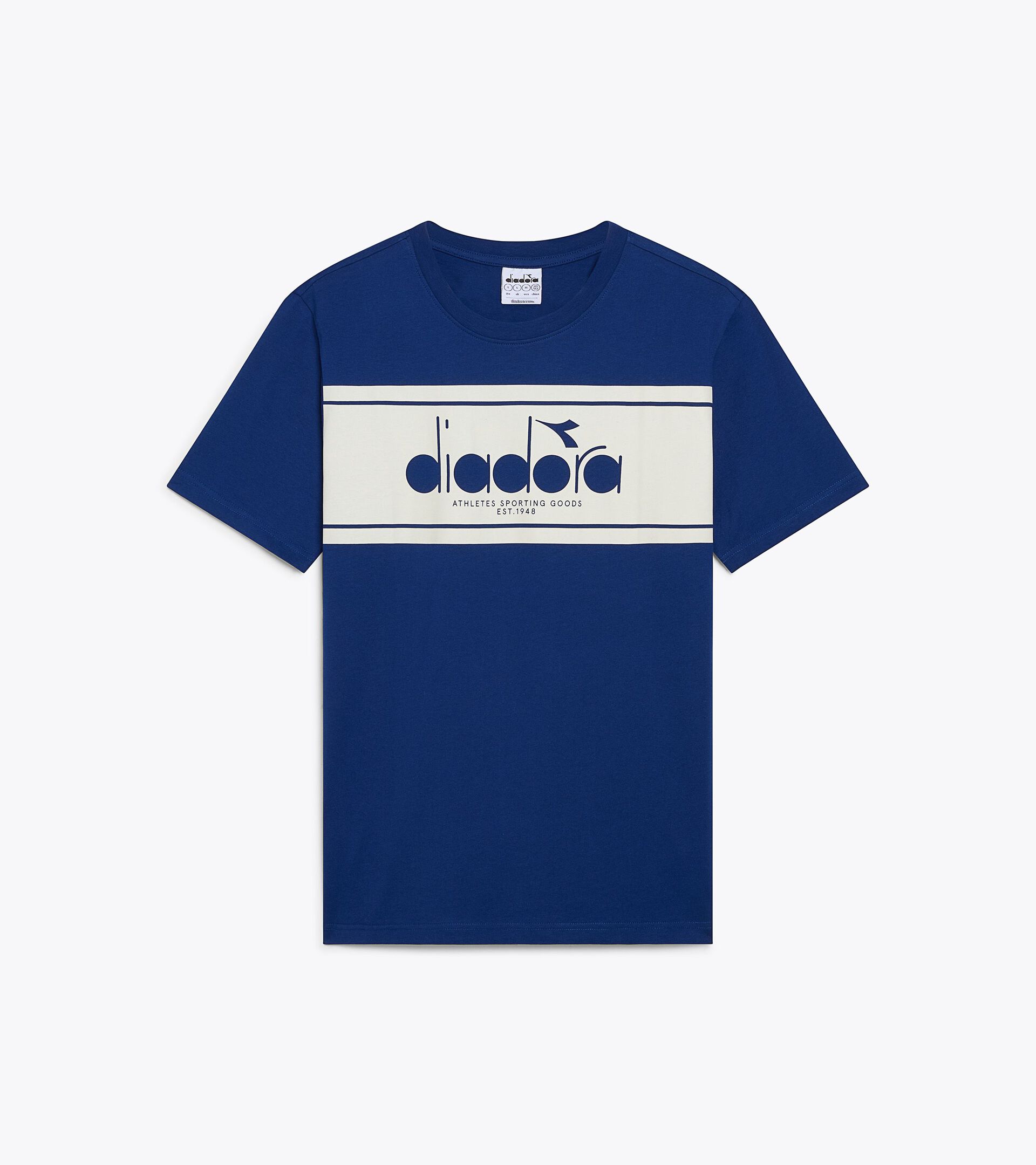 Short-sleeved T-shirt - Regular fit - Men&rsquo;s LOGO SPECTRA SS T-SHIRT ESTATE BLUE/WHISPER WHITE - Diadora
