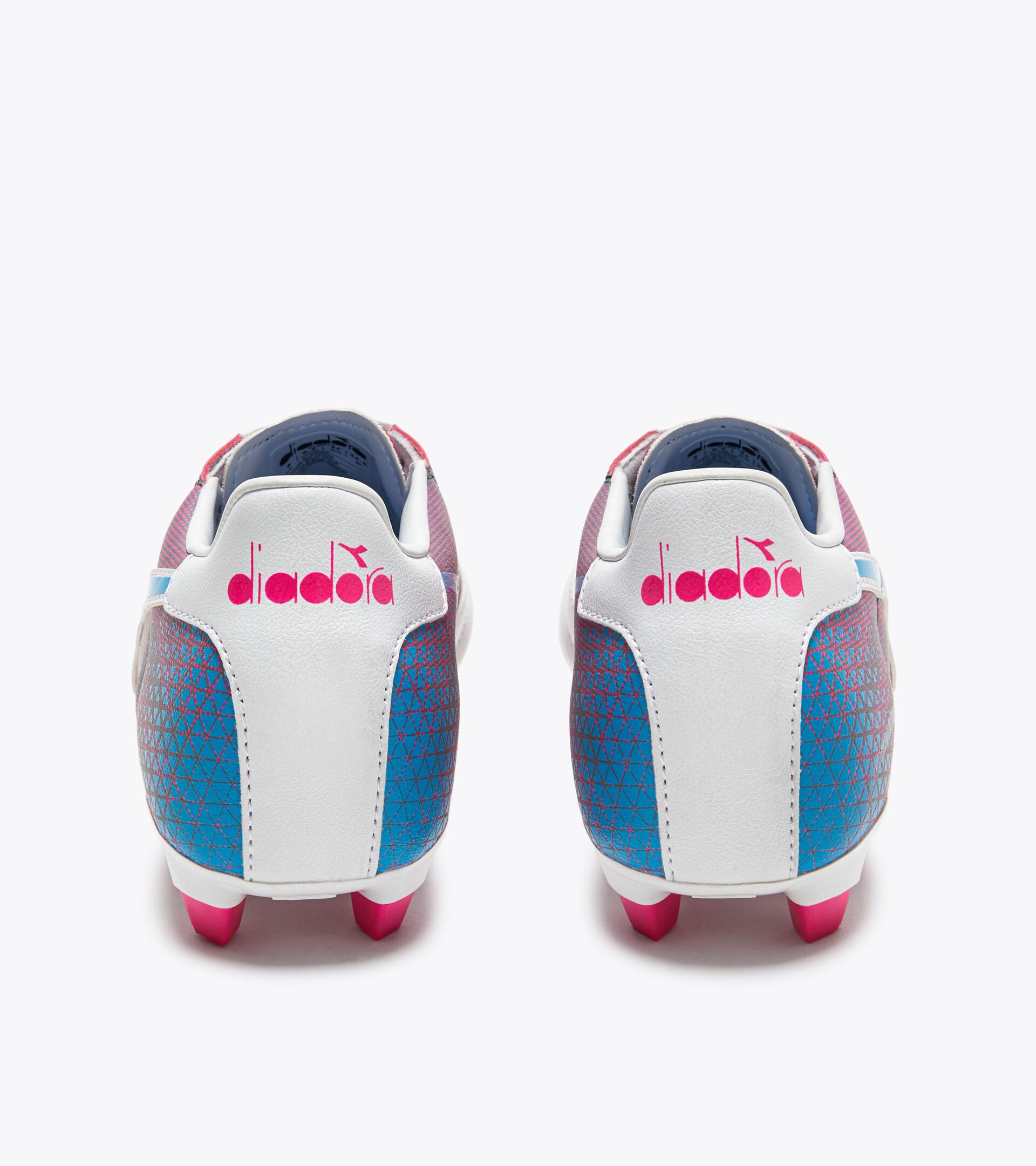 Calcio boots for firm grounds - Men BRASIL ELITE VELOCE GR LPU WHT/PINK FLUO/BLUE FLUO - Diadora