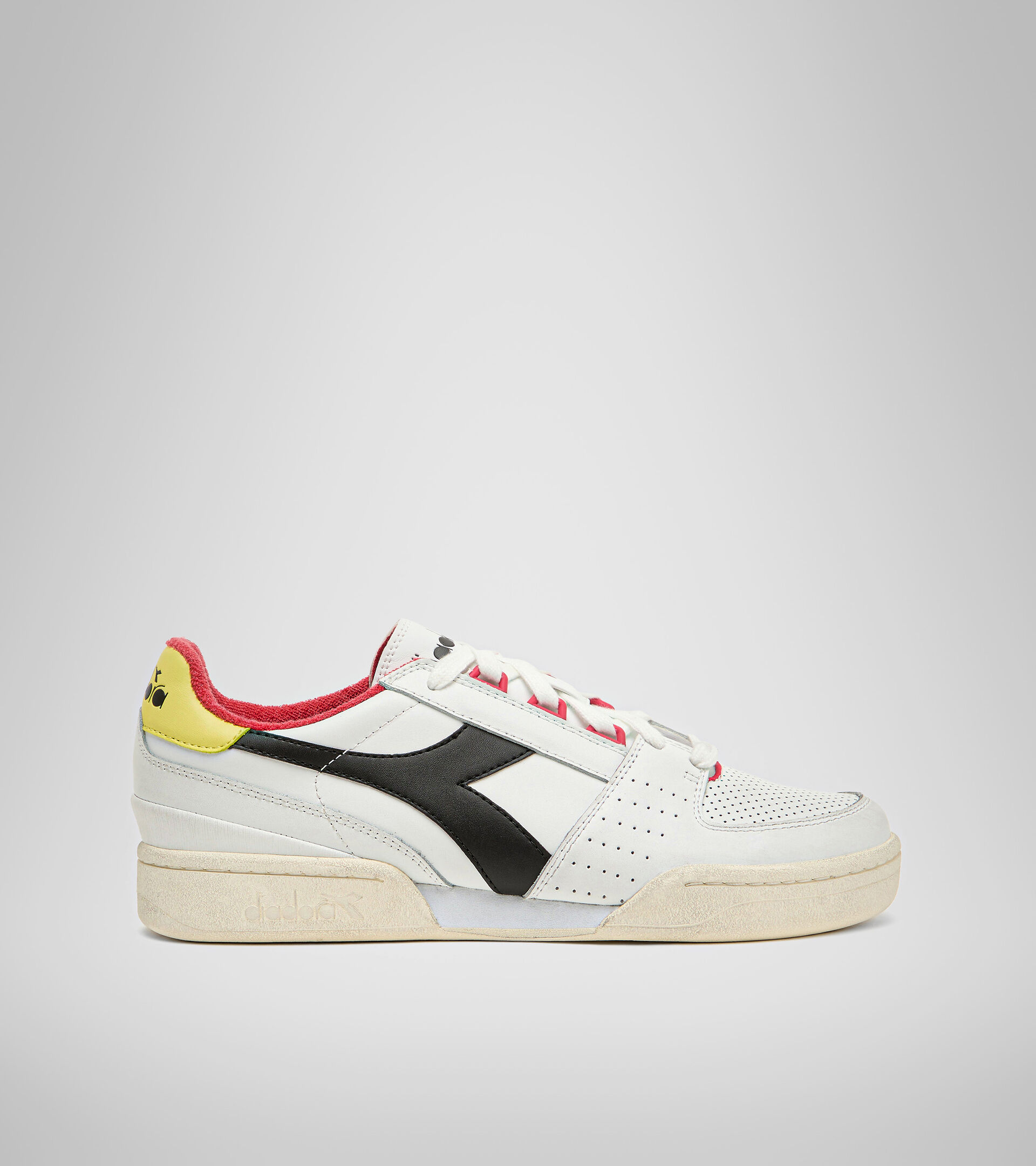 Sports shoes - Men DAVIS LEATHER WHITE/BLACK/LIMELIGHT - Diadora
