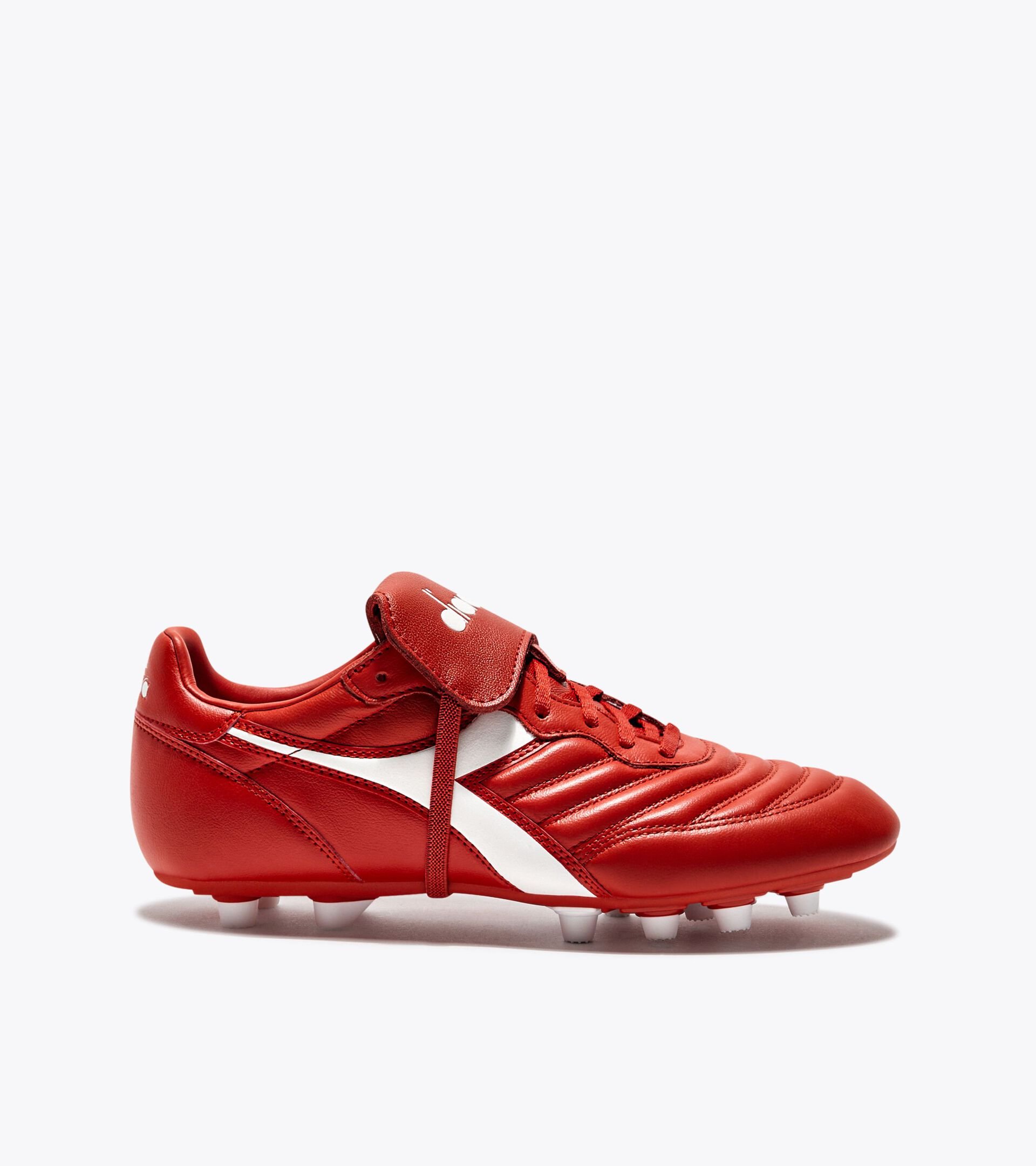 Calcio boots for firm ground - Men's BRASIL LT T MDPU MILANO RED/WHITE - Diadora