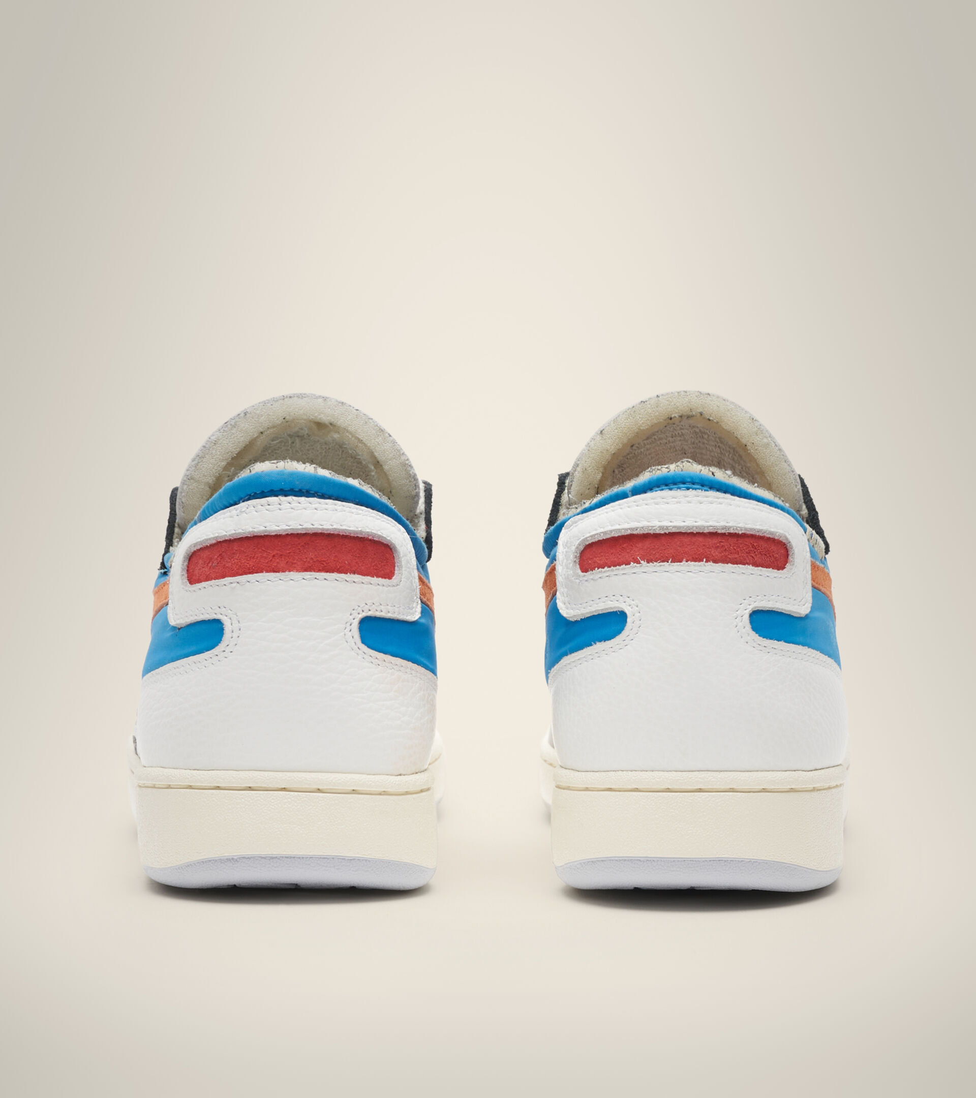 Heritage shoe Made in Italy- Unisex MI BASKET ROW CUT MILK BREAKFAST BLUE STRONG - Diadora