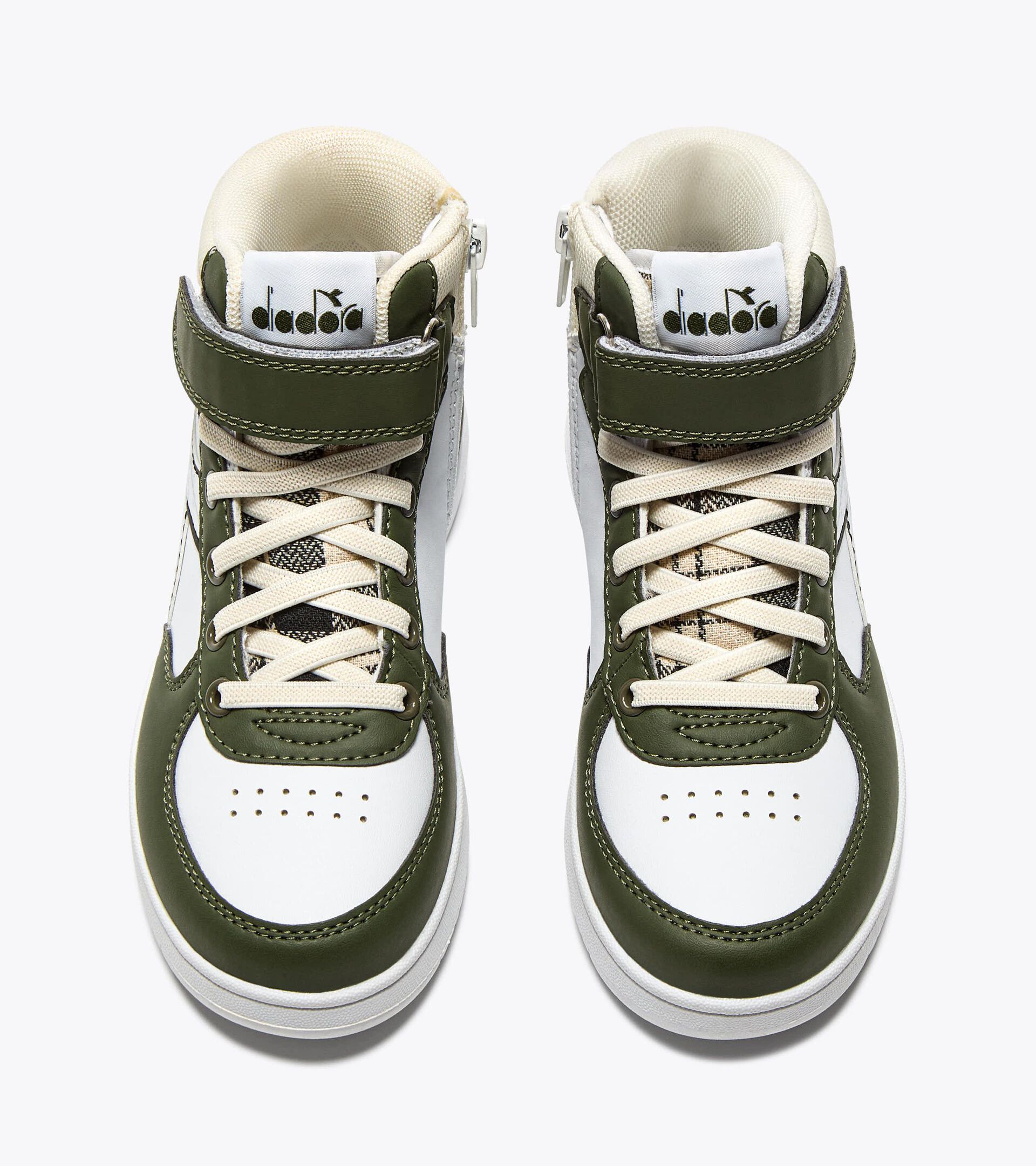 Sports shoes - Kids 4-8 years RAPTOR MID TARTAN PS GREEN RIFLE - Diadora