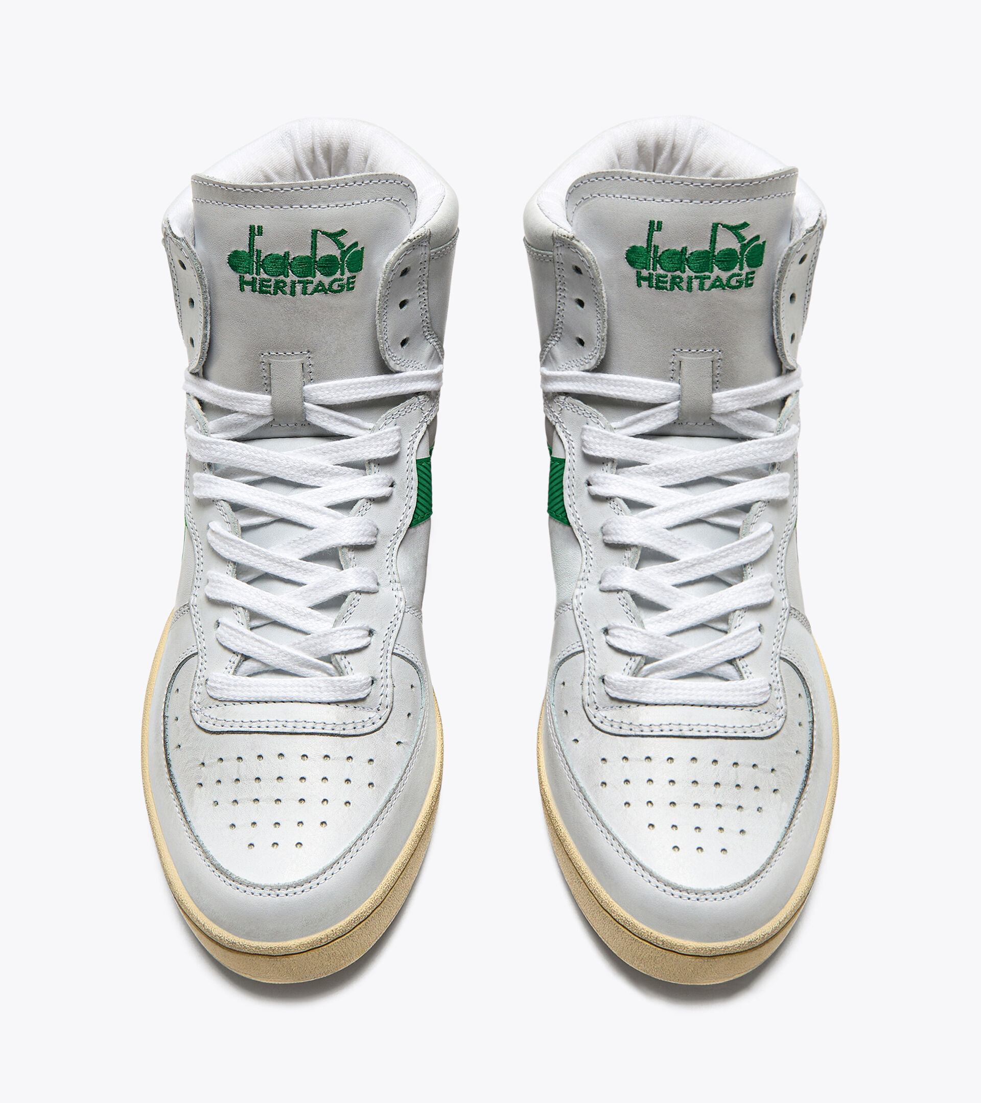 Heritage shoe - Gender Neutral MI BASKET USED WHITE/VERDANT GREEN - Diadora