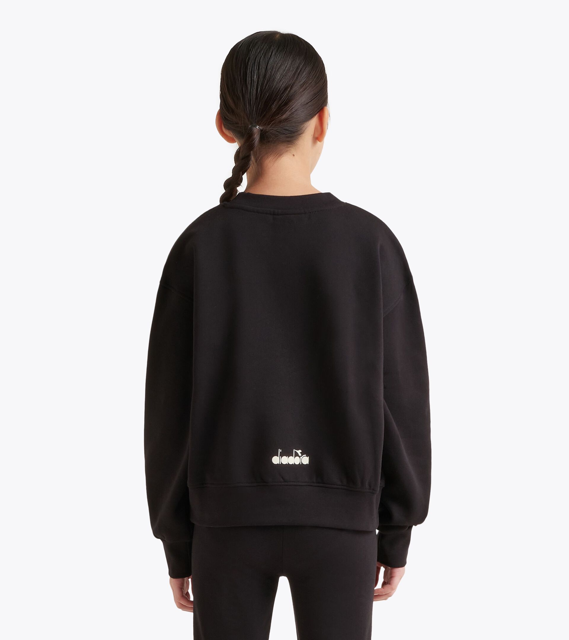 Sweatshirt - Girls JG. SWEATSHIRT RHINESTONE BLACK - Diadora