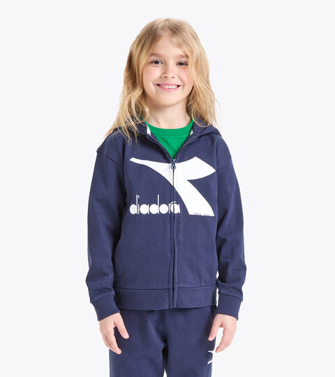 Sweat-shirt en coton - Enfant JU.HOODIE FZ BLEU CABAN - Diadora