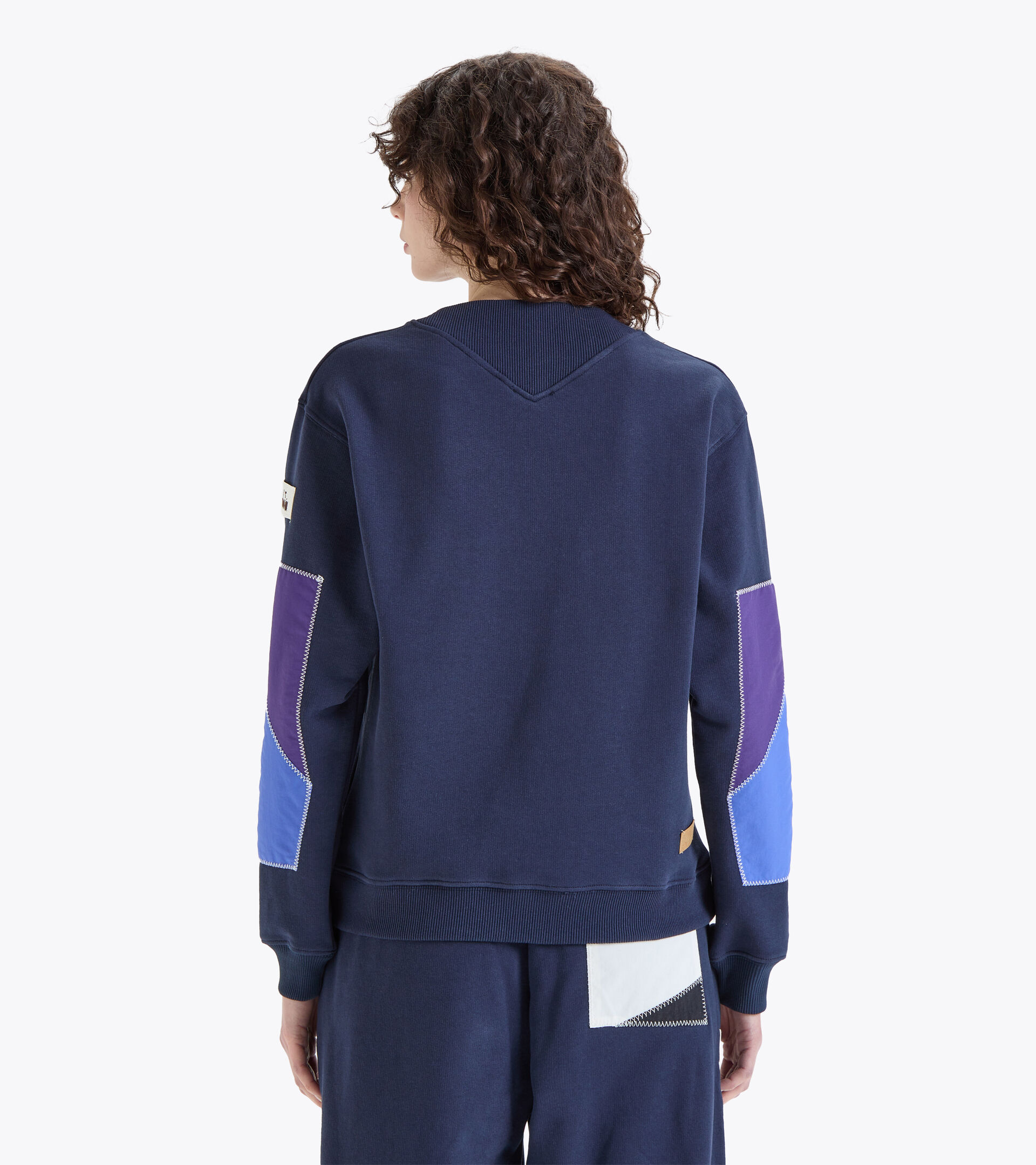 Sweatshirt Made in Italy 2030 - Damen L. SWEATSHIRT CREW 2030 SCHWARZ SCHWERTLILIE - Diadora