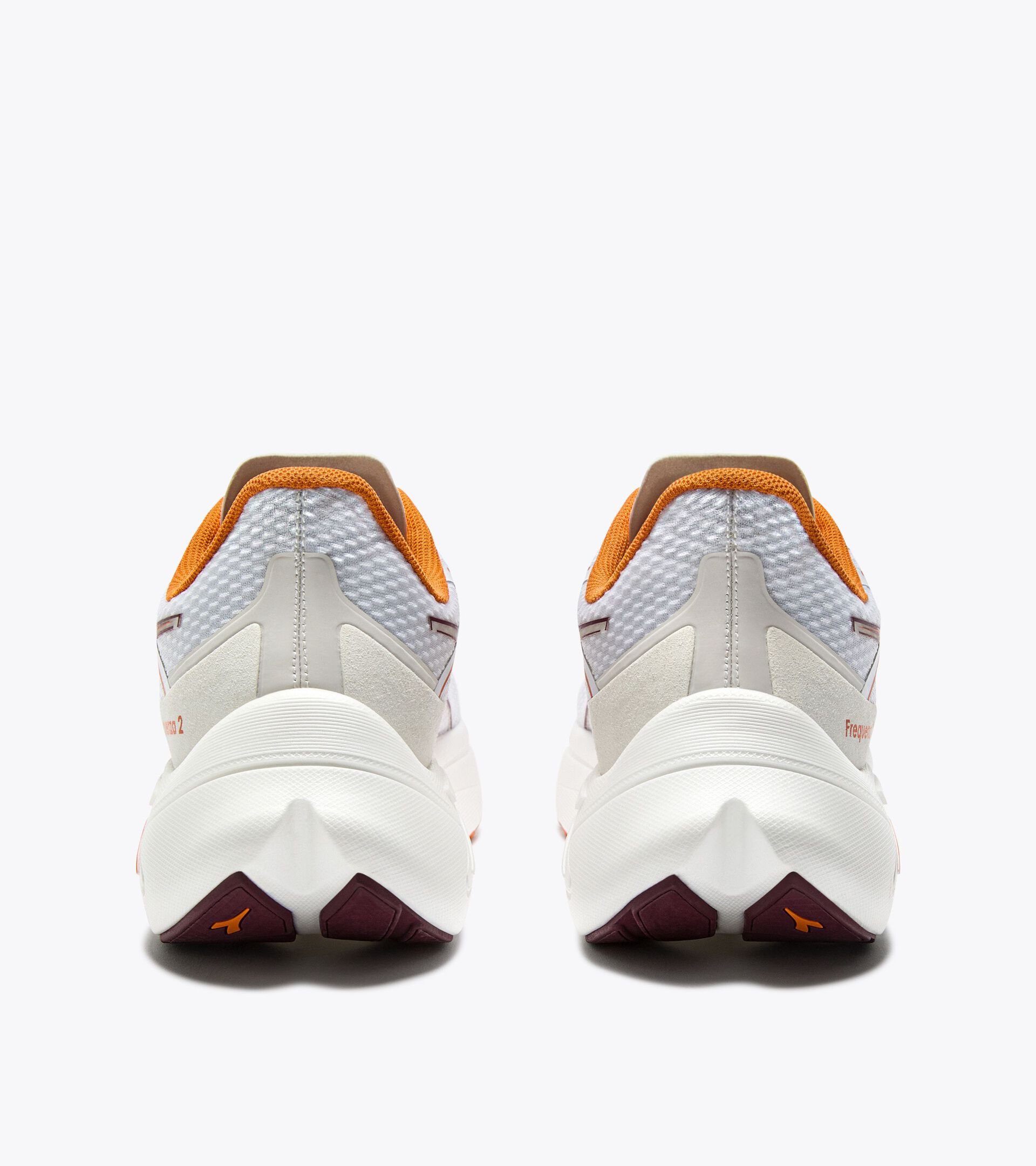 Running shoe - Lightness and reactivity - Men&rsquo;s FREQUENZA 2 WHITE/MAROON BANNER - Diadora