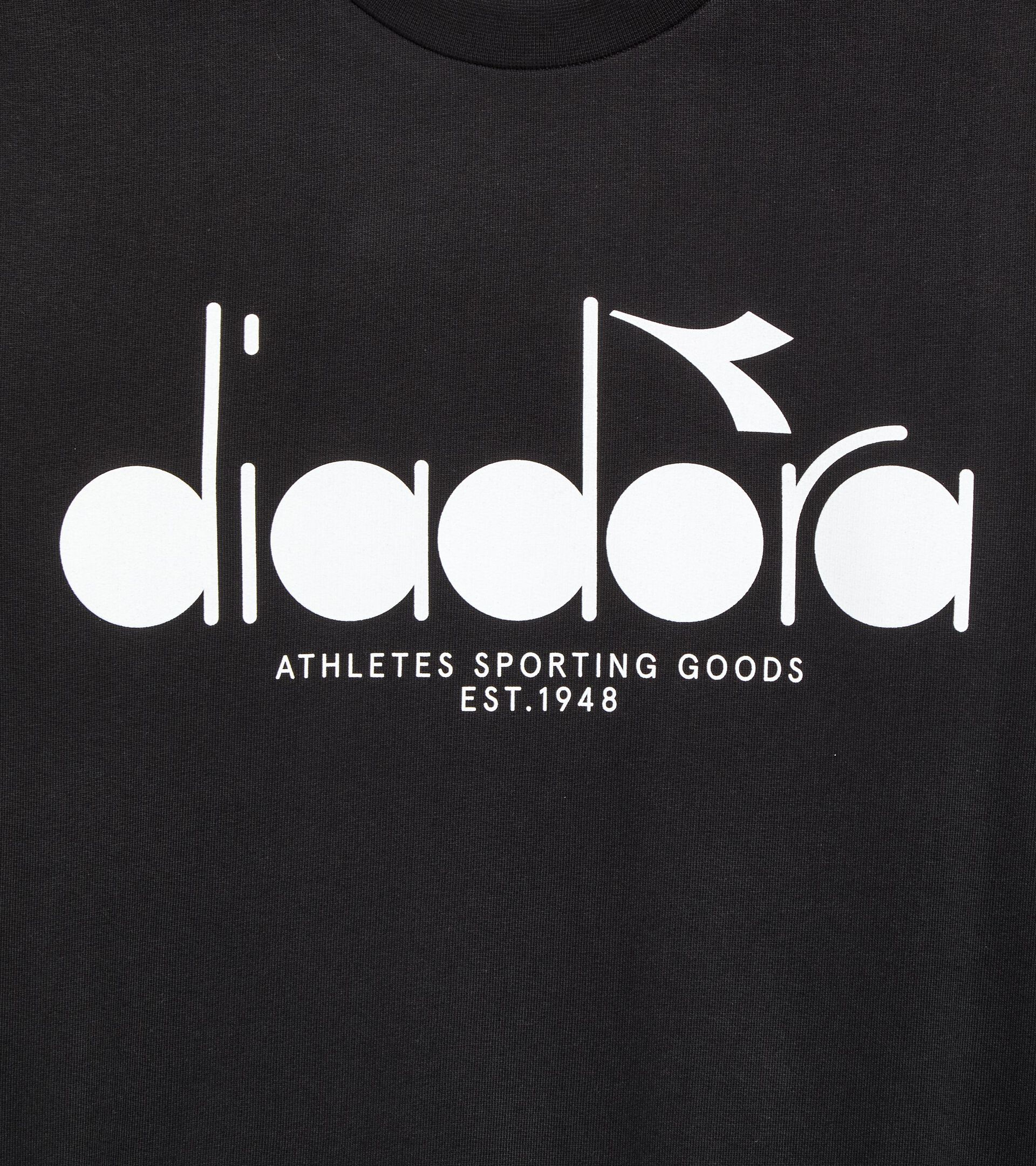 Sweatshirt aus Baumwolle mit rundem Ausschnitt - alle Geschlechter SWEATSHIRT CREW LOGO SCHWARZ - Diadora