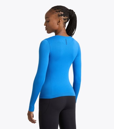 Thermoregulating Technical T-shirt - Running Made In Italy - Women&rsquo;s L. LS T-SHIRT STRATOUNO SKY-BLUE FIORDALISO - Diadora