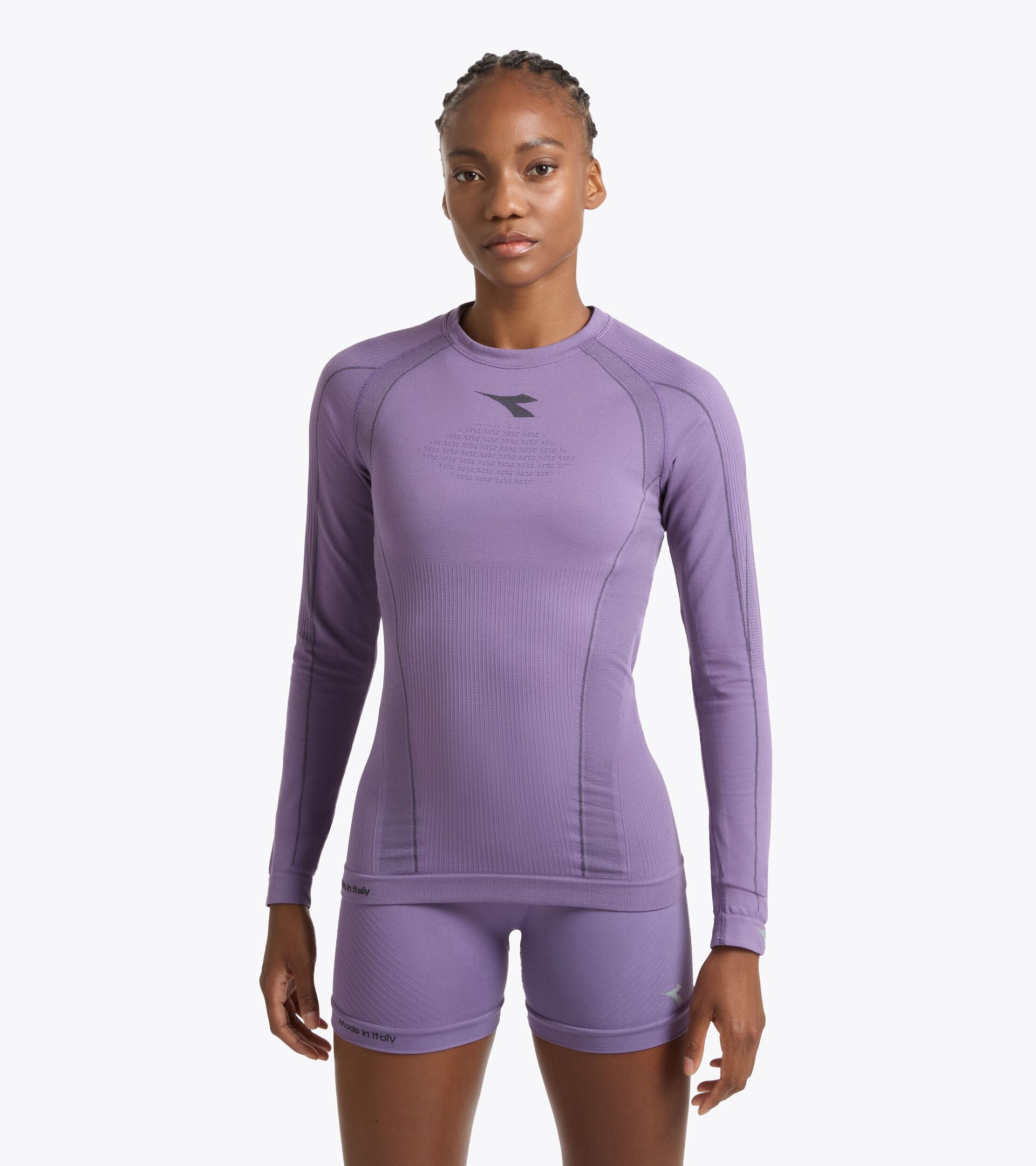 Made In Italy technical shirt - Running - Women&rsquo;s
 STRATOZERO LS T-SHIRT W VIOLET GRAPE COMPOTE - Diadora