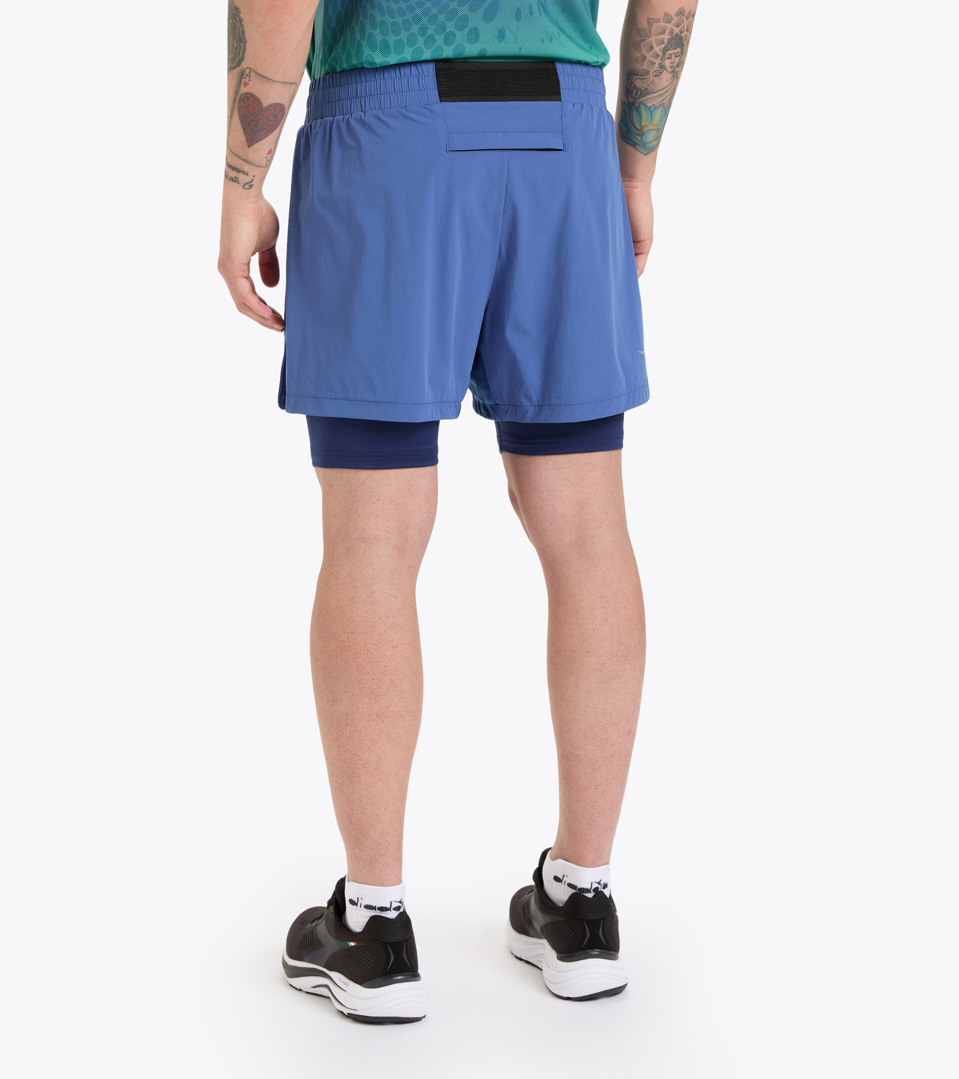 Double-layered shorts - Men DOUBLE LAYER BERMUDA BE ONE BLUE BYZANTINE - Diadora