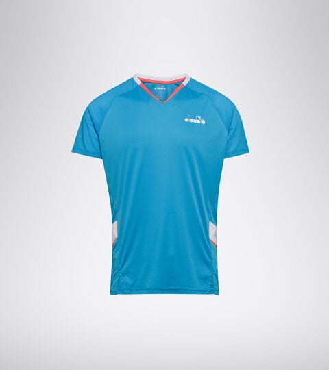 Tennis-T-Shirt - Herren T-SHIRT STRAHLEND CYAN BLAU - Diadora