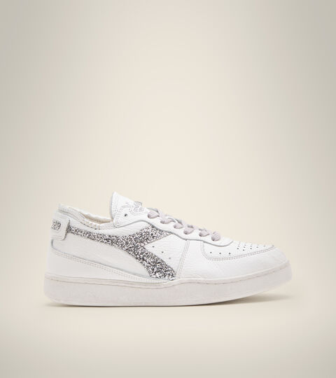 Chaussures Heritage - Femme MI BASKET ROW CUT ANDROMEDA WN WEISS/ARGENT - Diadora