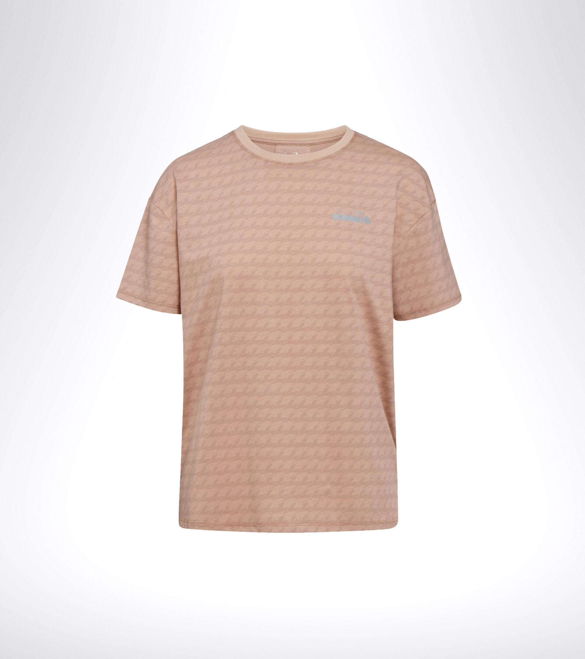 Sports T-shirt - Women L. SS T-SHIRT PLUS BE ONE ALL OVER MAHOGANY ROSE - Diadora
