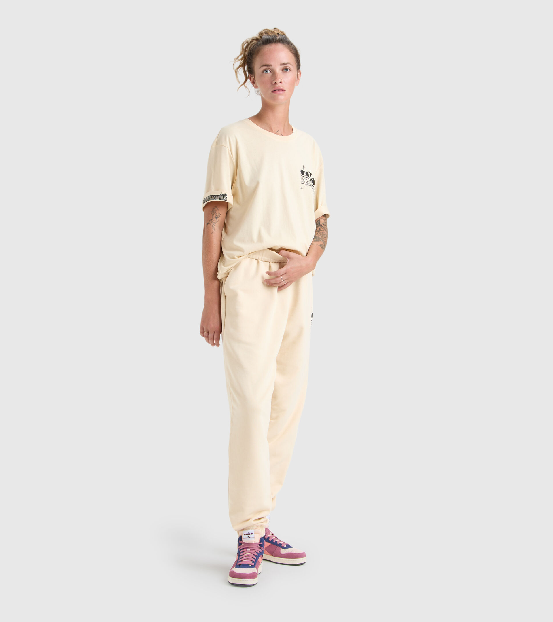 Pantalone sportivo cotone - Unisex PANT MANIFESTO BEIGE NAVAJO - Diadora