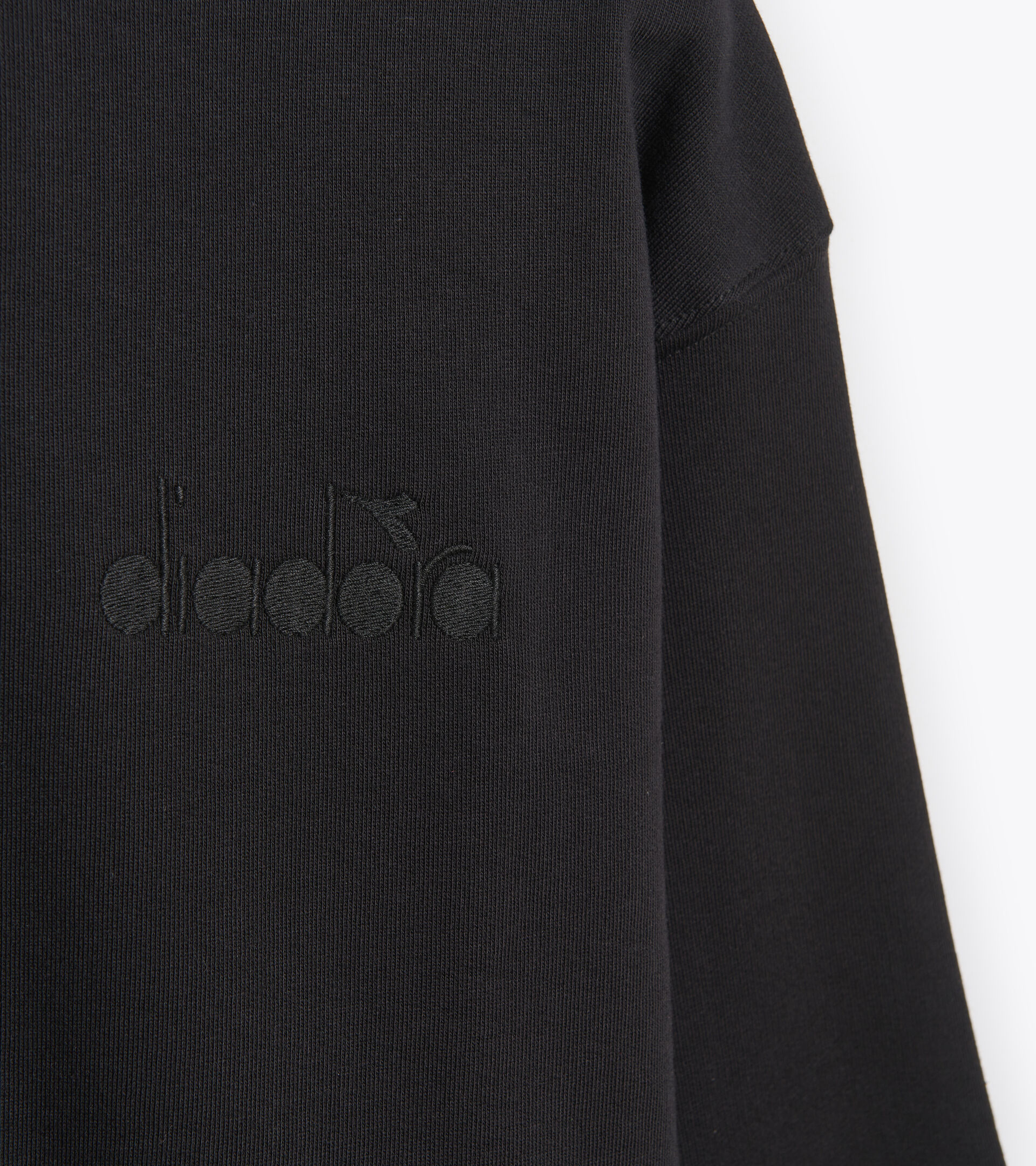 Sudadera de algodón - Unisex SWEATSHIRT CREW SPW LOGO NEGRO - Diadora