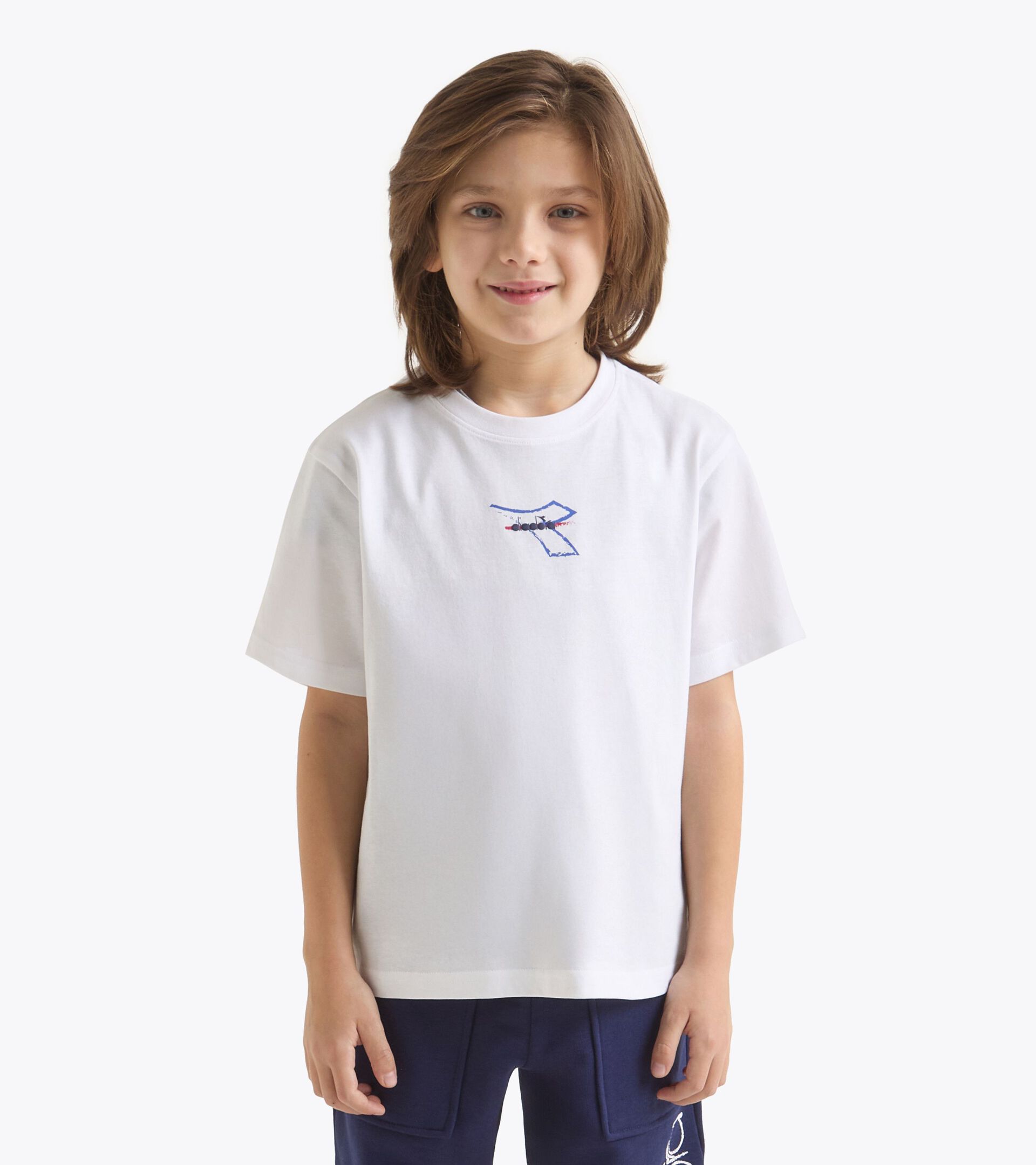 Cotton t-shirt - Boy JB. T-SHIRT SS GRAFFITI SL OPTICAL WHITE - Diadora