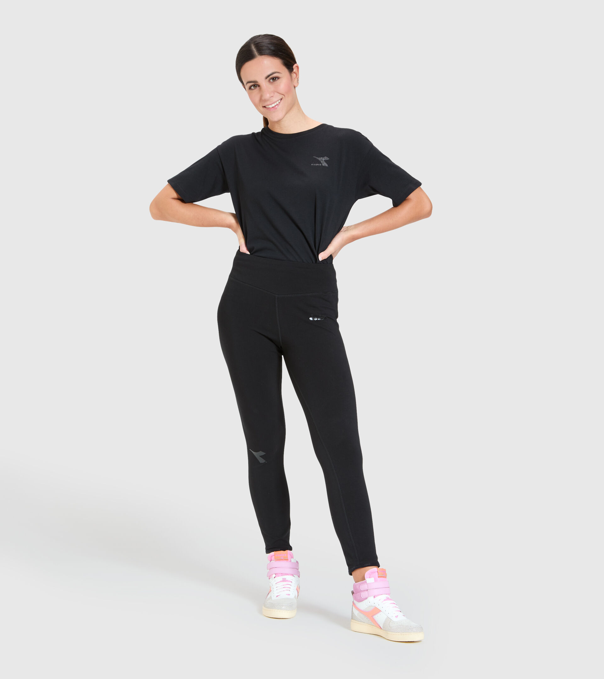 Sports leggings - Women L. LEGGINGS URBANITY BLACK - Diadora
