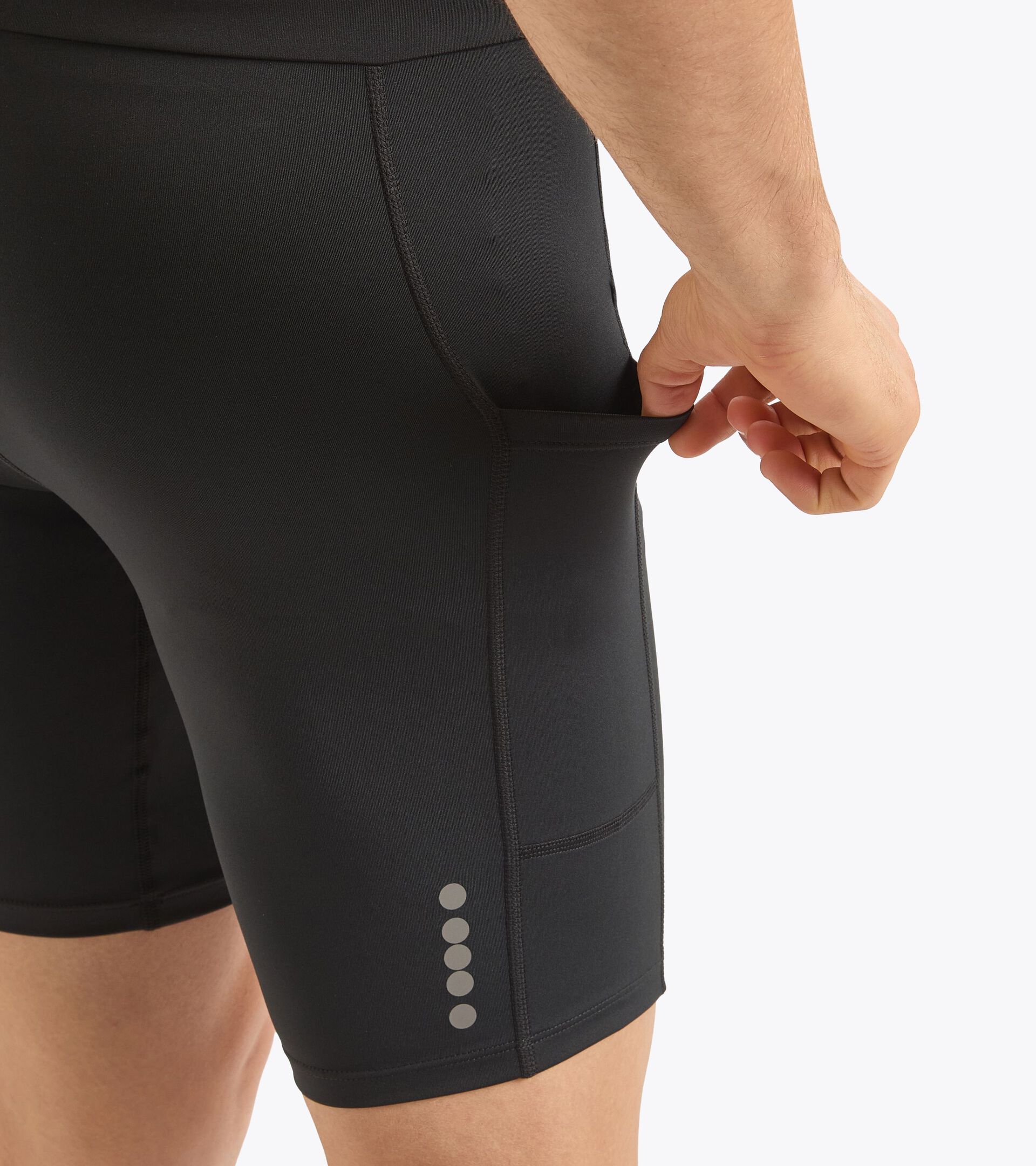 Running shorts - Men’s SHORT TIGHTS BLACK - Diadora
