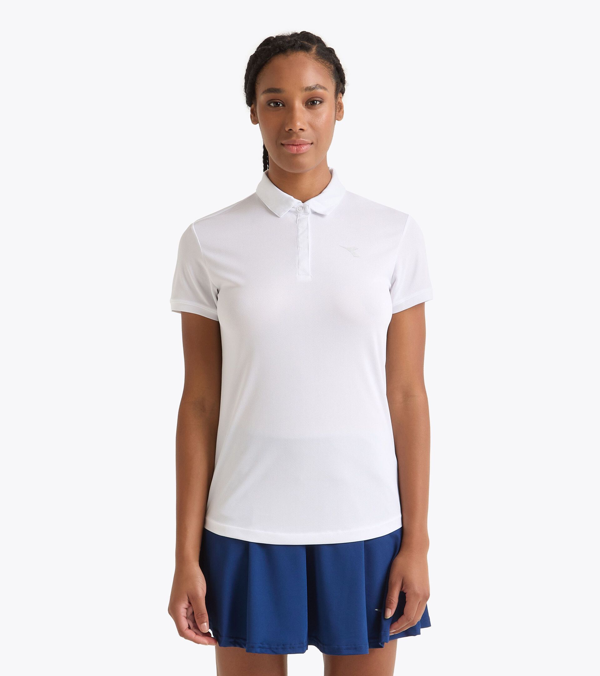 Tennis-Polohemd - Damen L. POLO COURT STRAHLEND WEISSE - Diadora