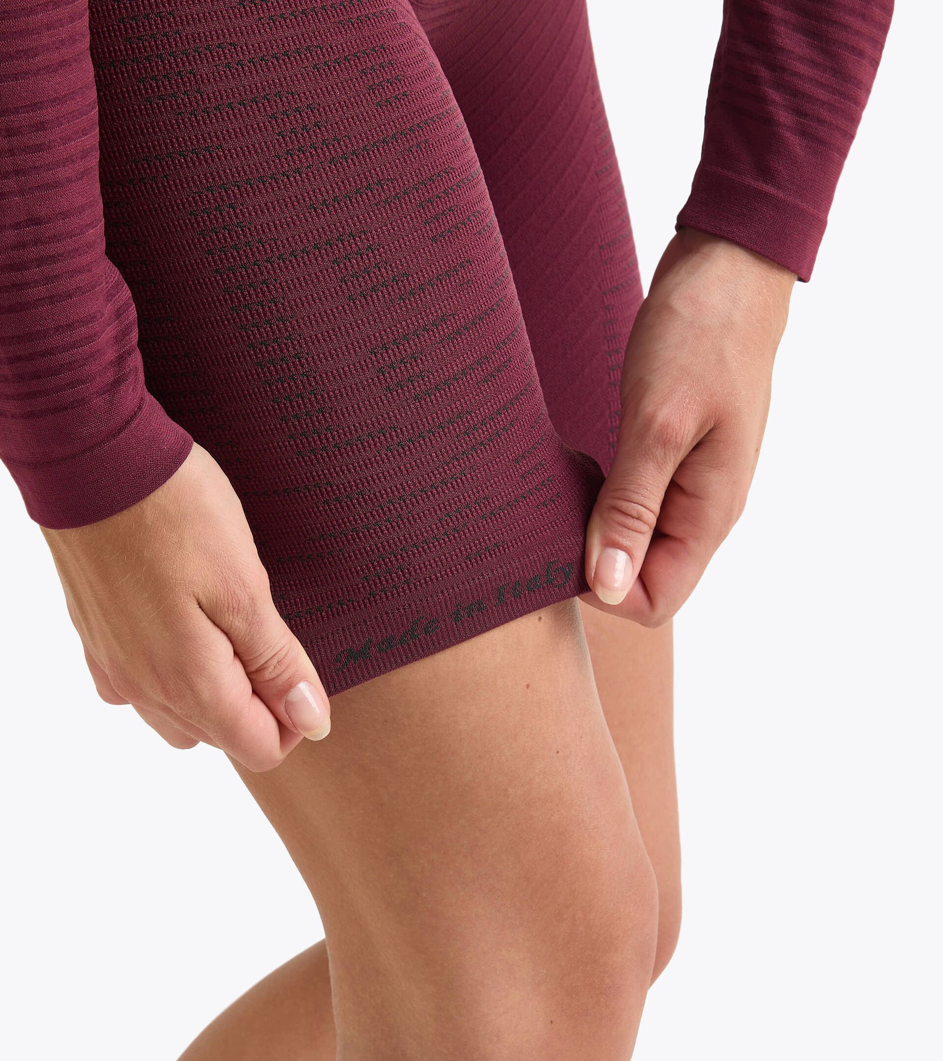Technical shorts for temperature control -  Running - Women’s L. STRATOUNO HALF-TIGHT MAROON BANNER - Diadora